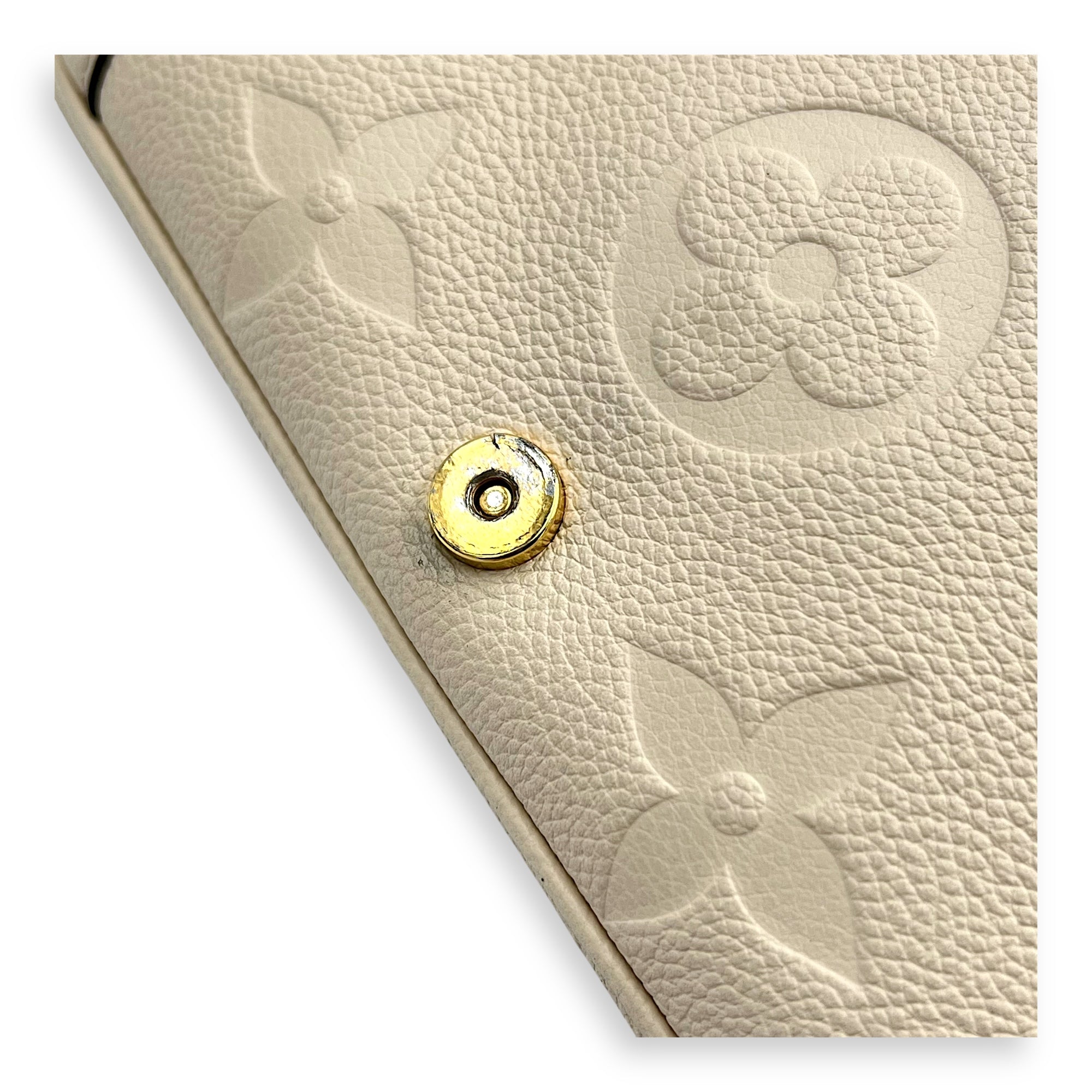 Diane Crossbody Bag Beige in Empreinte Leather, Gold hardware - Image 12