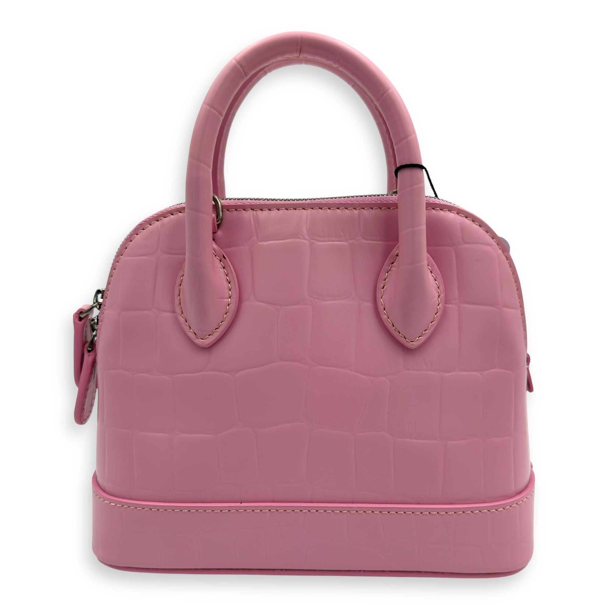 Ville Top Handle Bag Pink in Calfskin, Silver hardware - Image 3