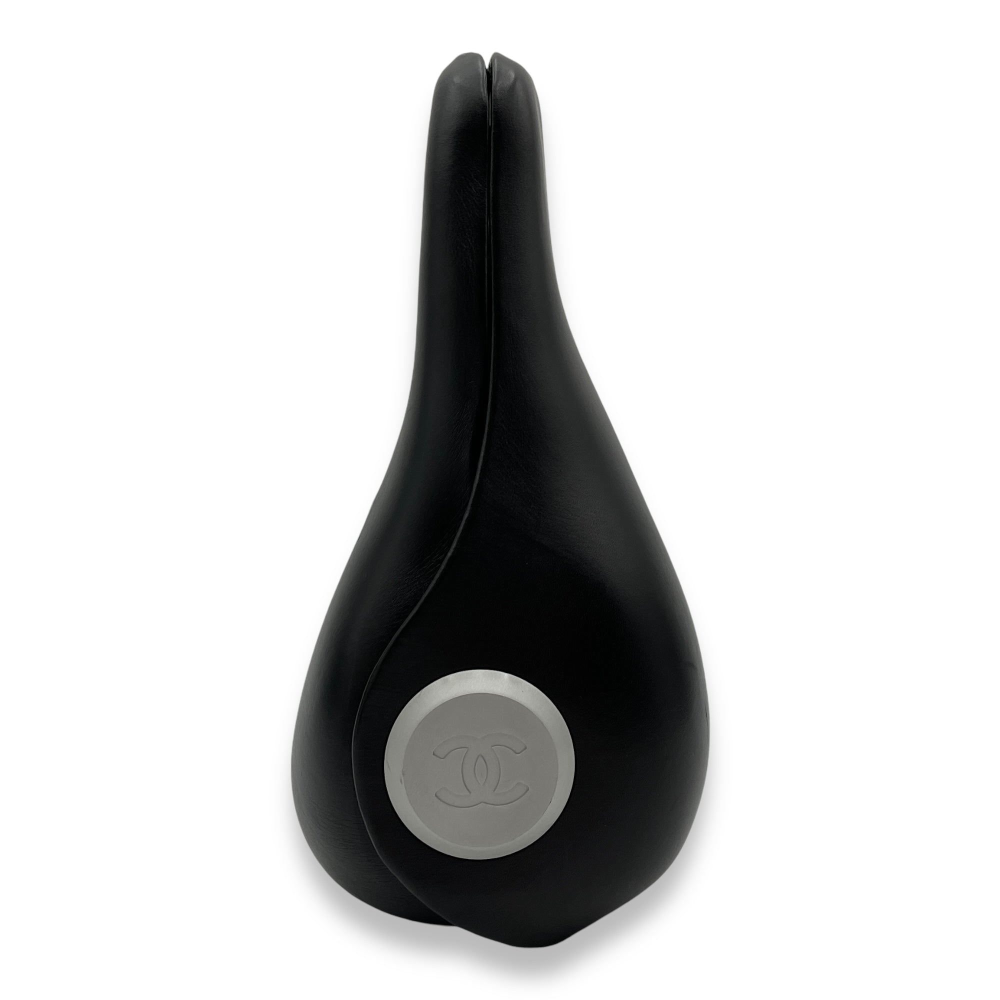 2005 Futuristic Hard Shell Black Top Handle Bag in Lambskin, Matte Palladium hardware - Image 5