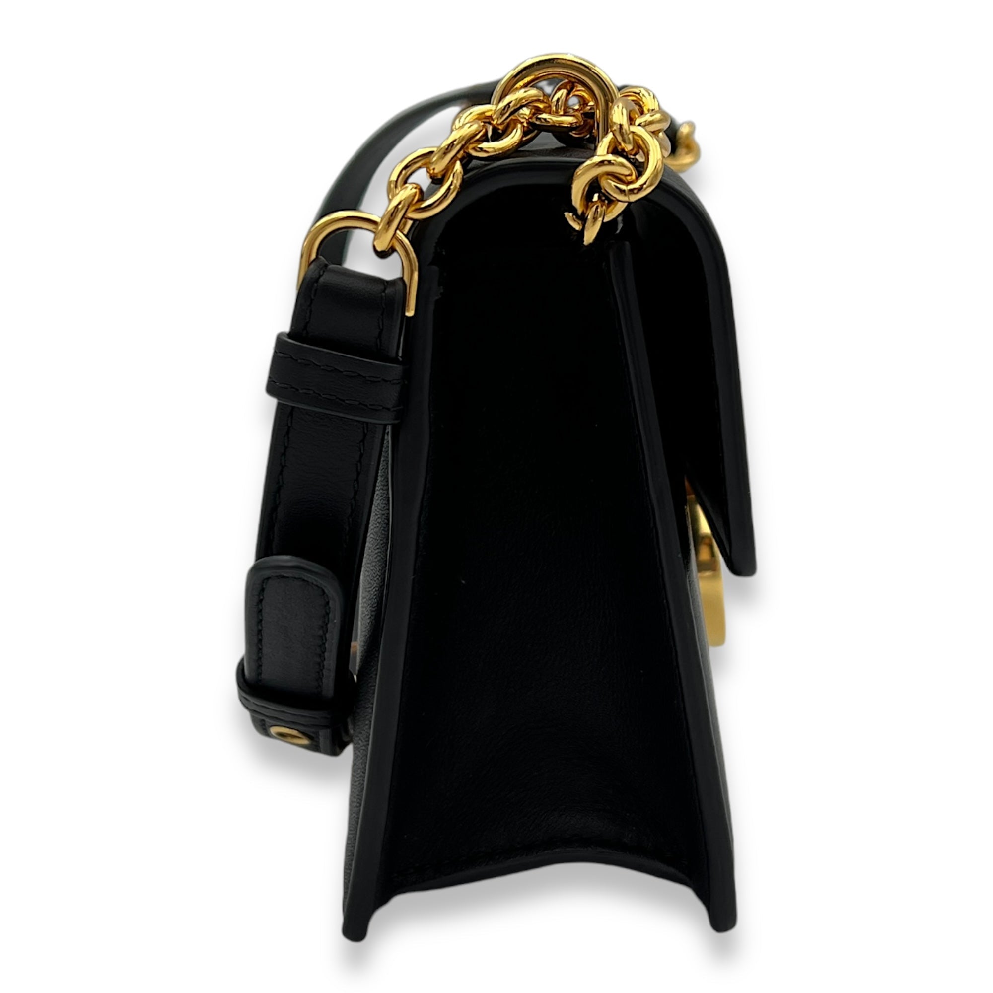 30 Montaigne East West Black Crossbody Bag in Calfskin, Gold hardware - Image 5