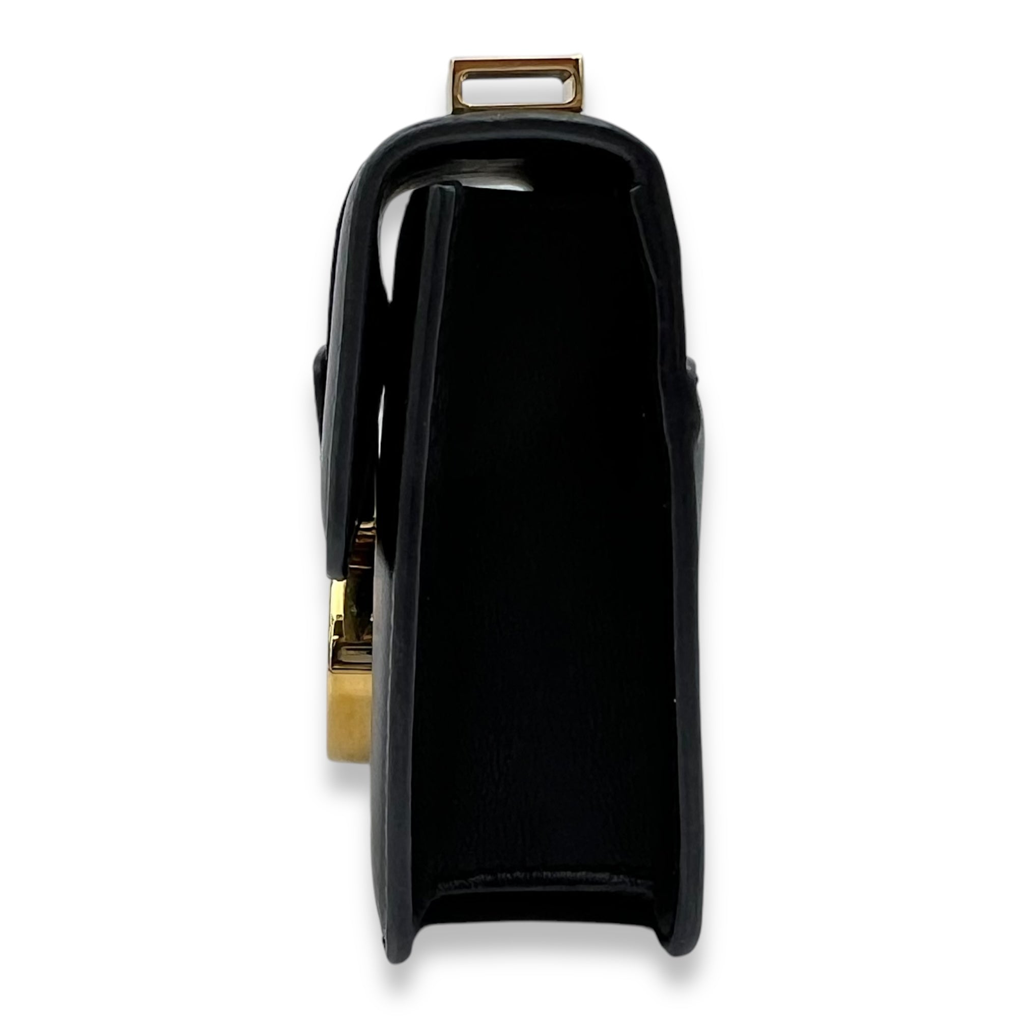 30 Montaigne Micro Black Crossbody Bag in Calfskin, Gold hardware - Image 5