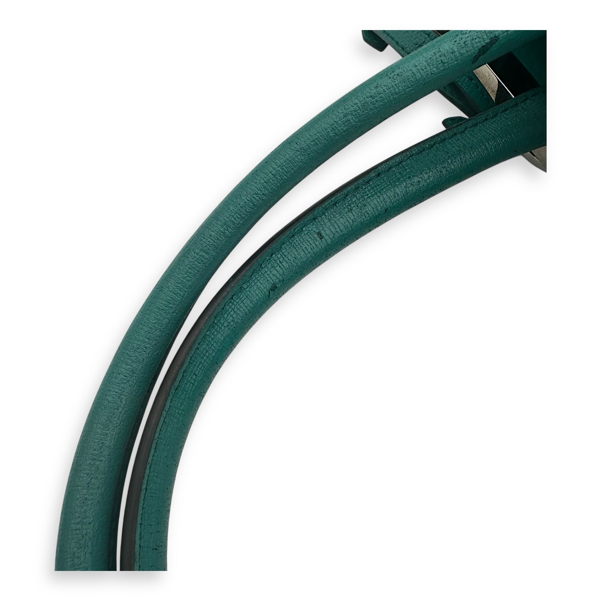 2 jours Top Handle Bag Medium Blue in Calfskin, Silver hardware - Image 12