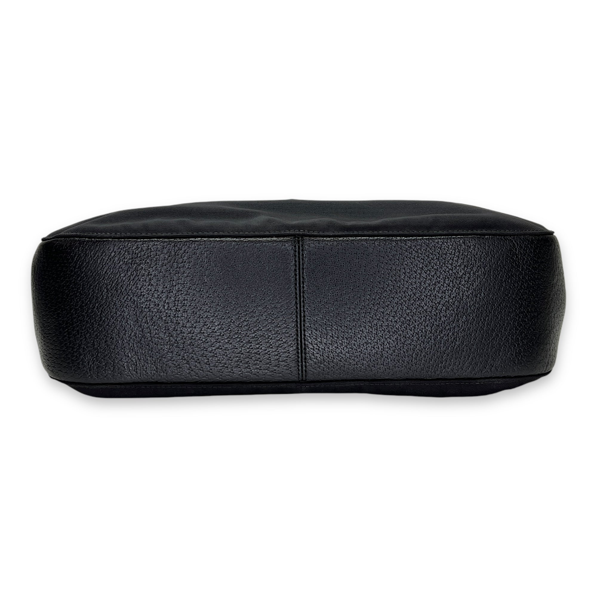 Bamboo Small Black Top Handle Bag in Canvas, Lacquered Metal hardware - Image 6