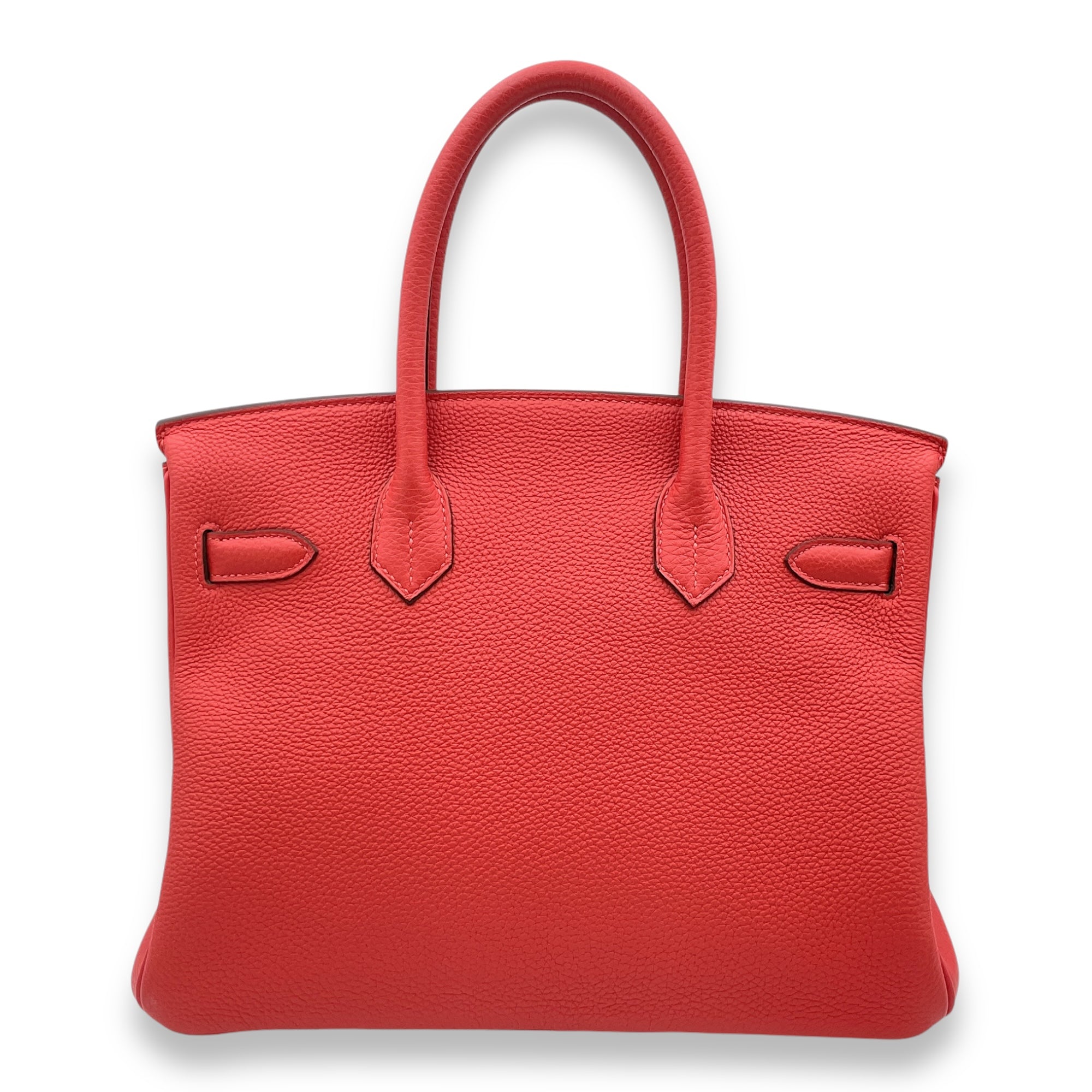 Birkin 30 Rouge Pivoine in Togo, Palladium hardware - Image 3