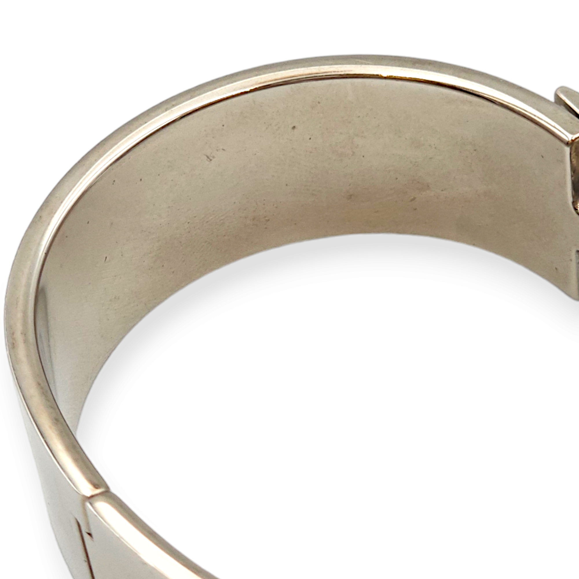 Clic H Medium Width Marron Bracelet in Enamel - Image 4