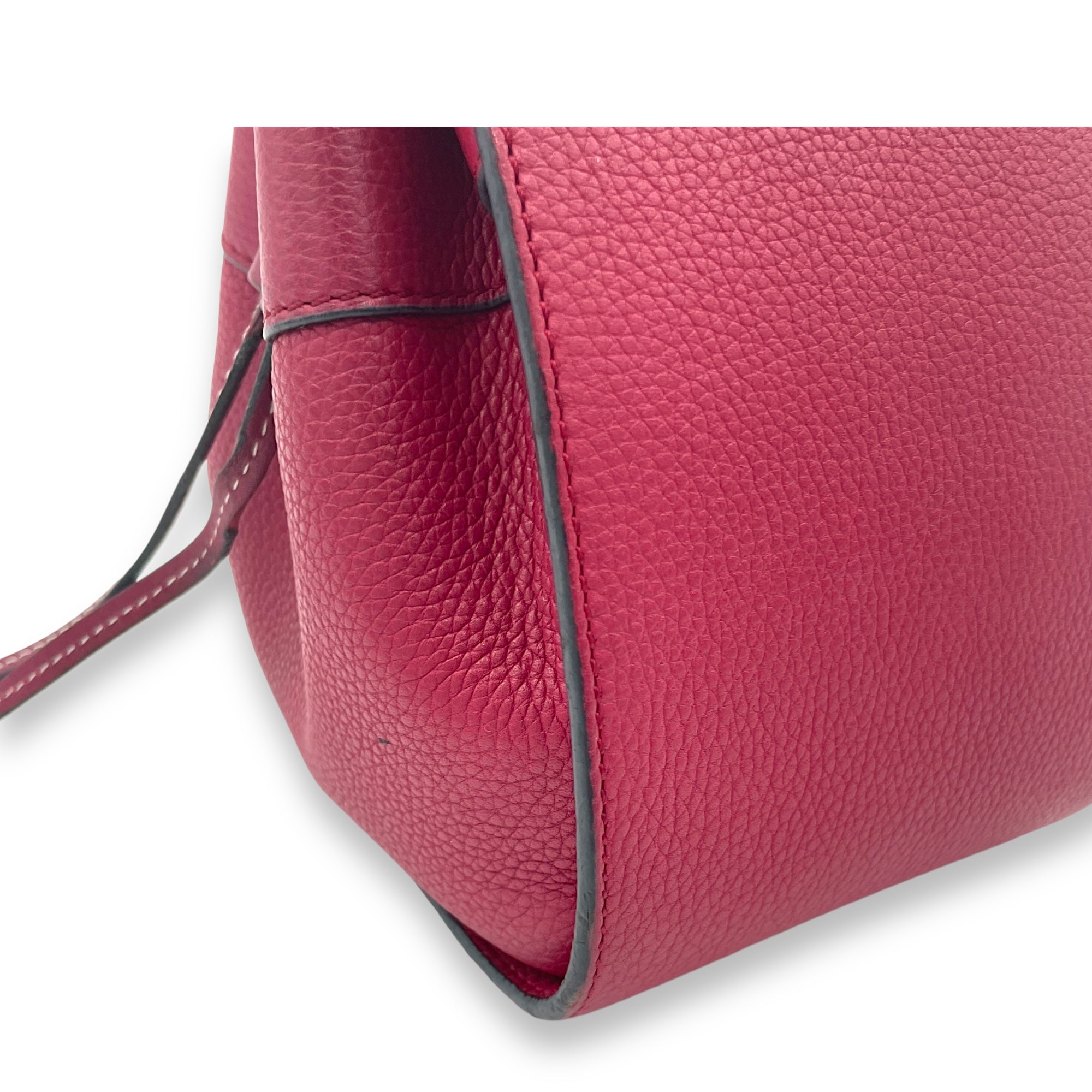 Hammock Mini Red Top Handle Bag in Calfskin, Silver hardware - Image 11