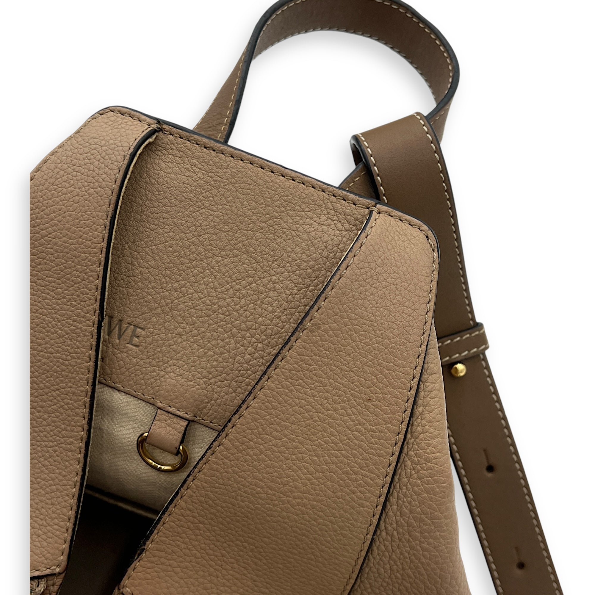 Hammock Small Brown Top Handle Bag in Calfskin, Gold hardware - Image 8