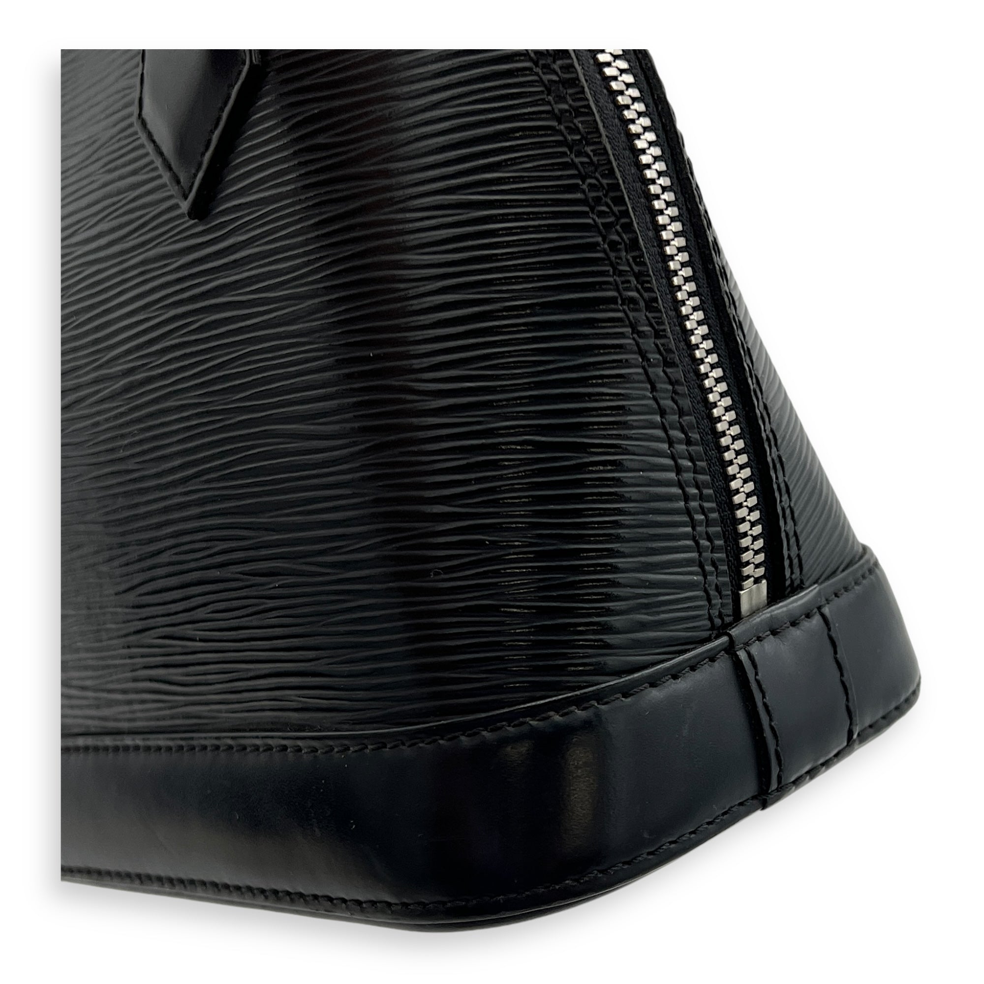 Alma Top Handle Bag BB Black in Epi Leather, Silver hardware - Image 12