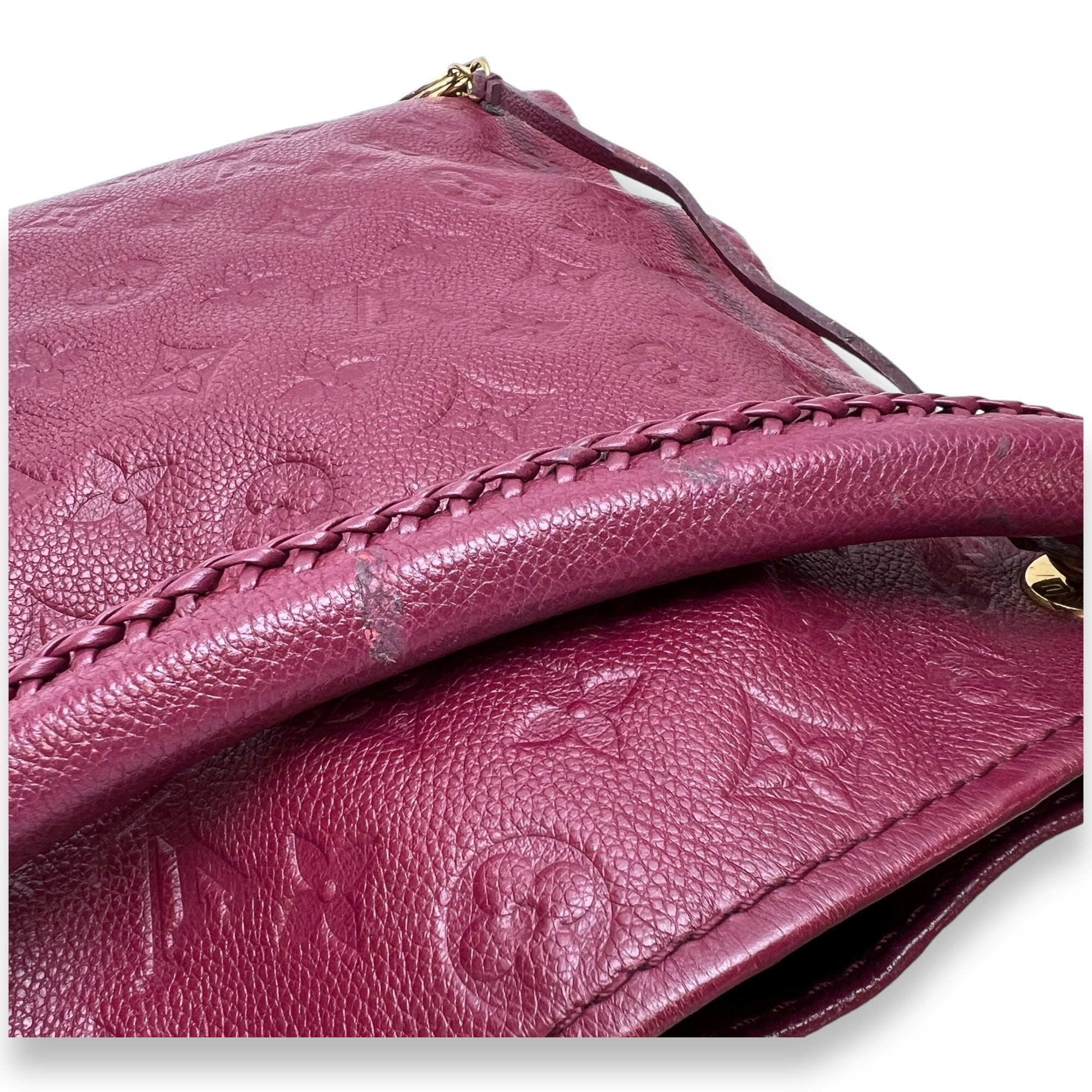 Artsy Top Handle Bag Red in Monogram Empreinte Leather, Gold hardware - Image 13