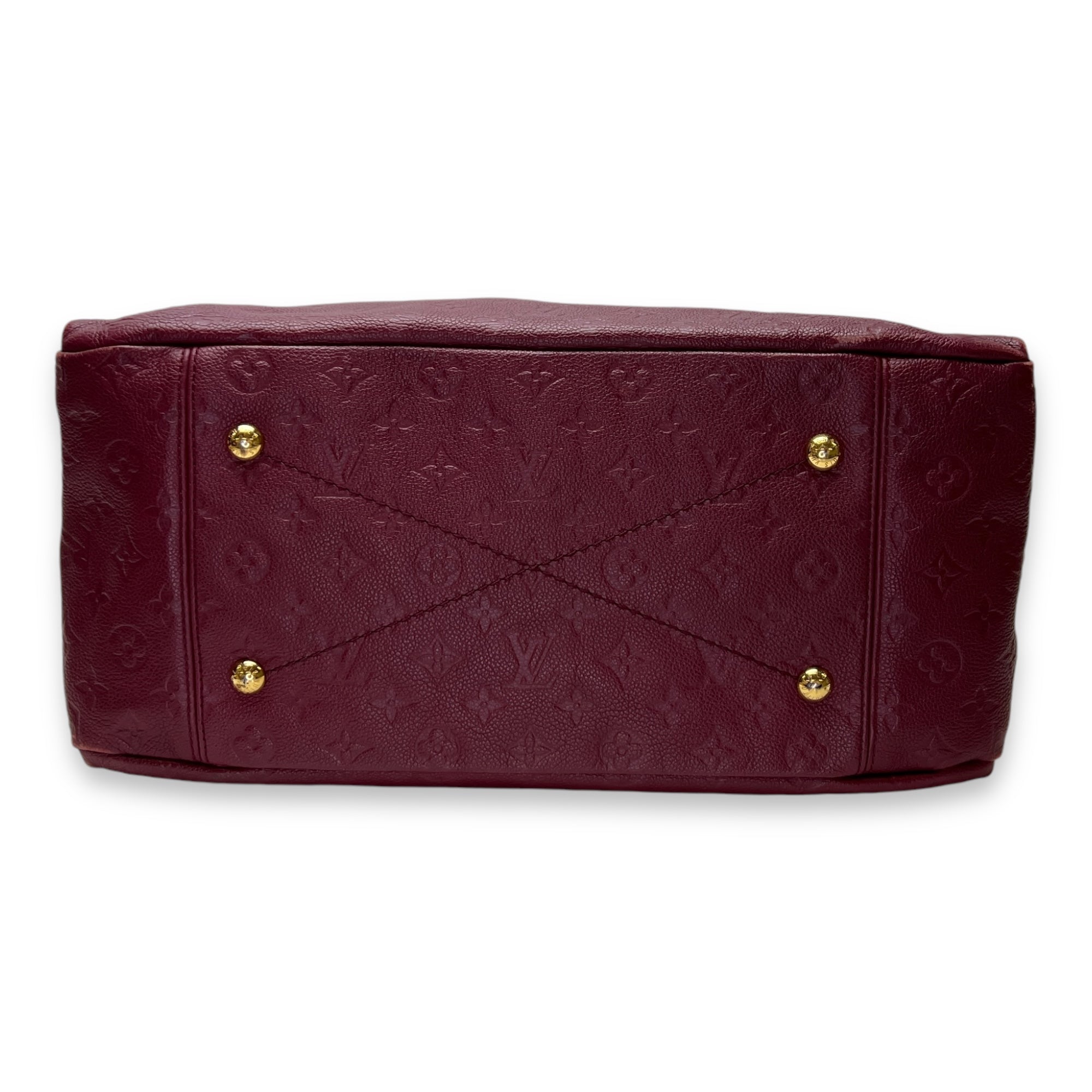 Artsy Top Handle Bag Red in Monogram Empreinte Leather, Gold hardware - Image 6