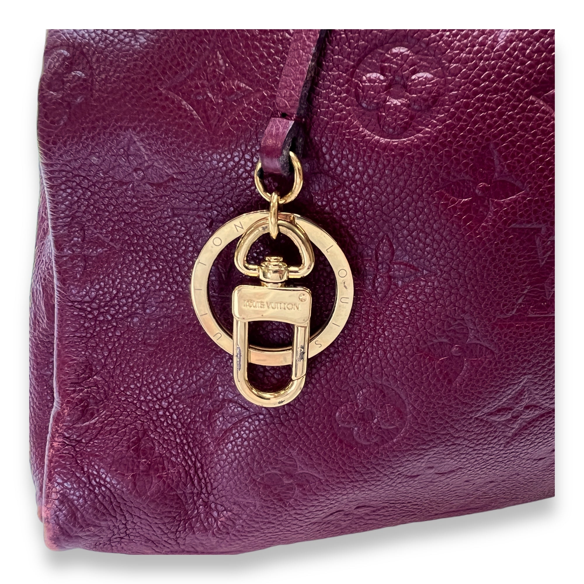 Artsy Top Handle Bag Red in Monogram Empreinte Leather, Gold hardware - Image 8