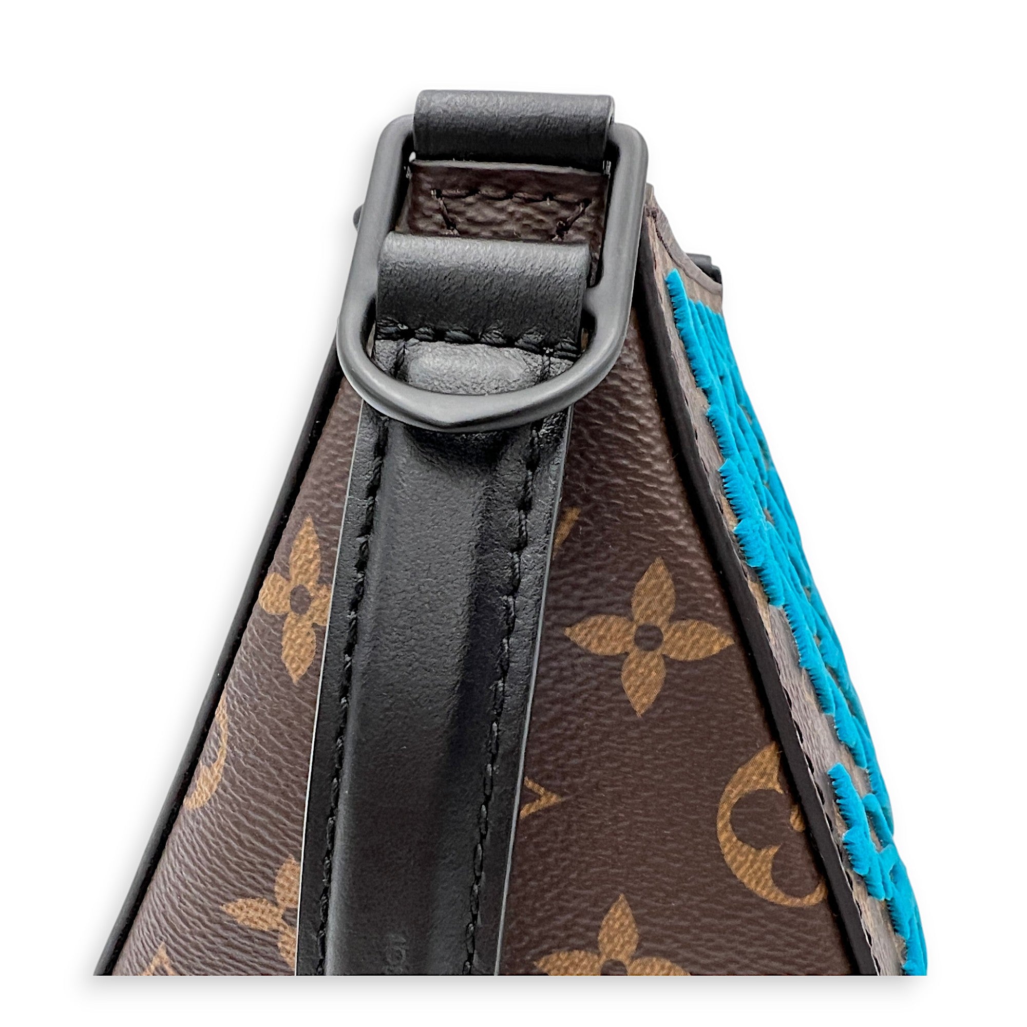 Tuffetage Triangle Messenger bag in Monogram coated canvas, Lacquered Metal Hardware - Image 9