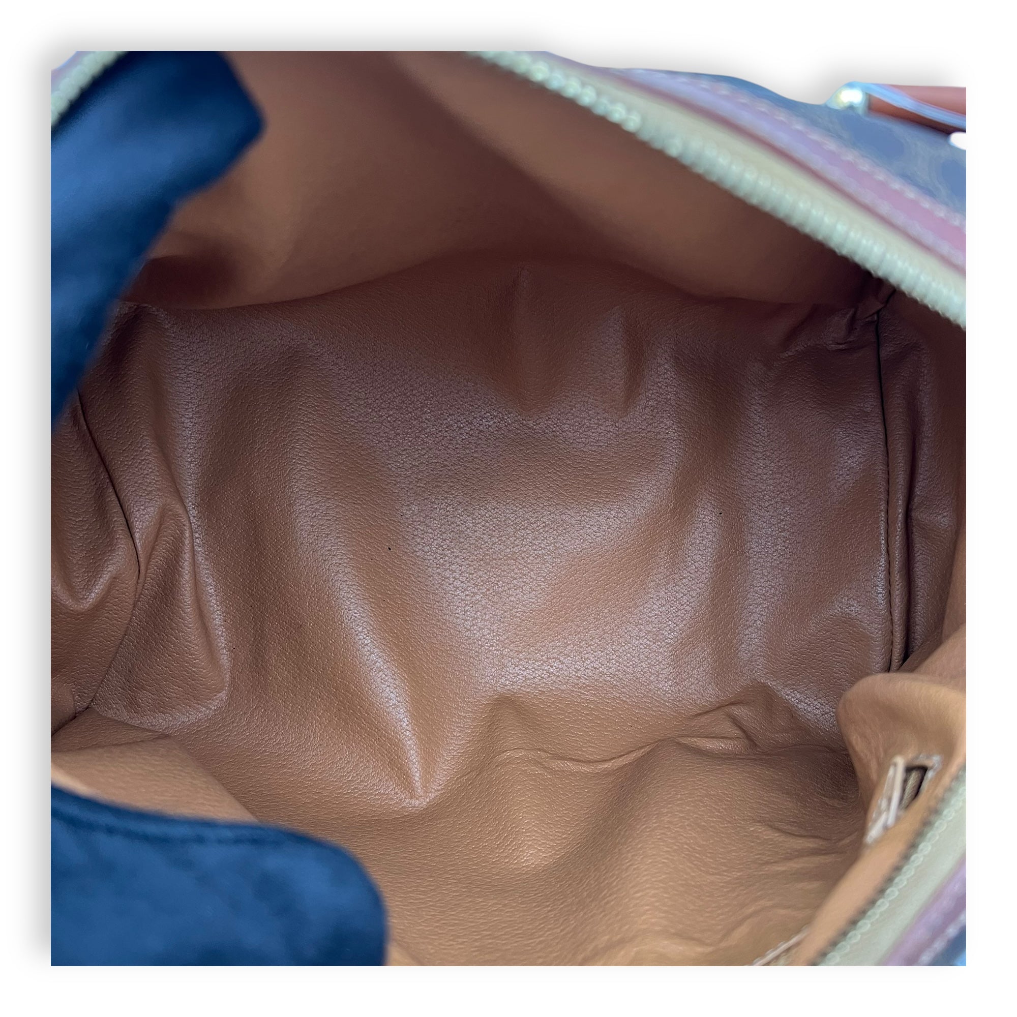 Macadam Boston Brown Top Handle Bag in Coated Canvas, Gold hardware - Image 6