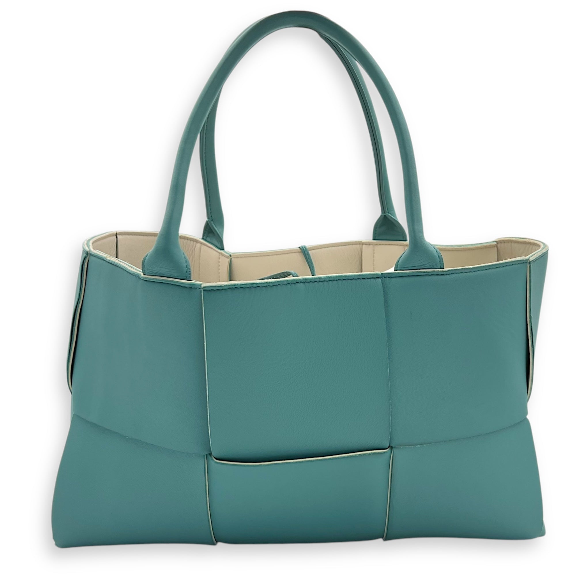 Arco Tote Bag Blue in Lambskin - Image 3