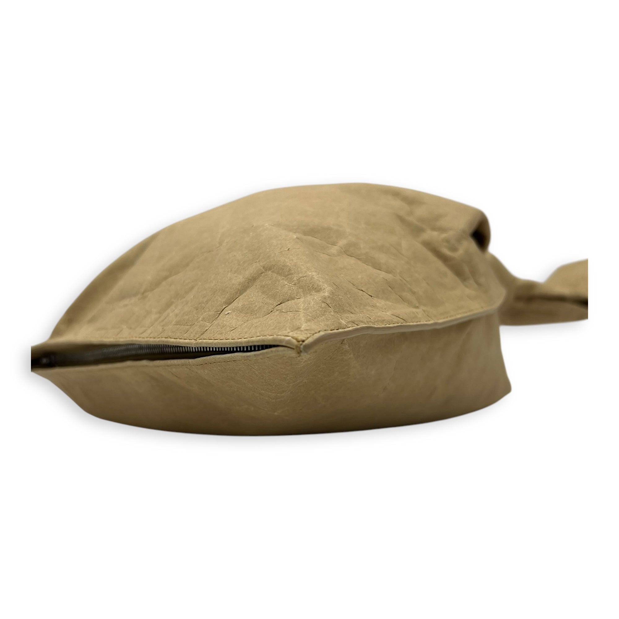 Twist Brown Top Handle Bag in Mixed Material, Silver hardware - Image 12