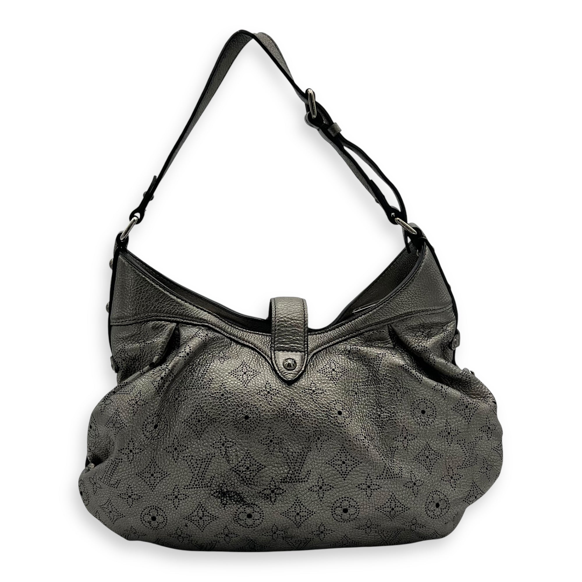 Mahina Shoulder Bag Silver in Calfskin, Silver hardware - Image 3