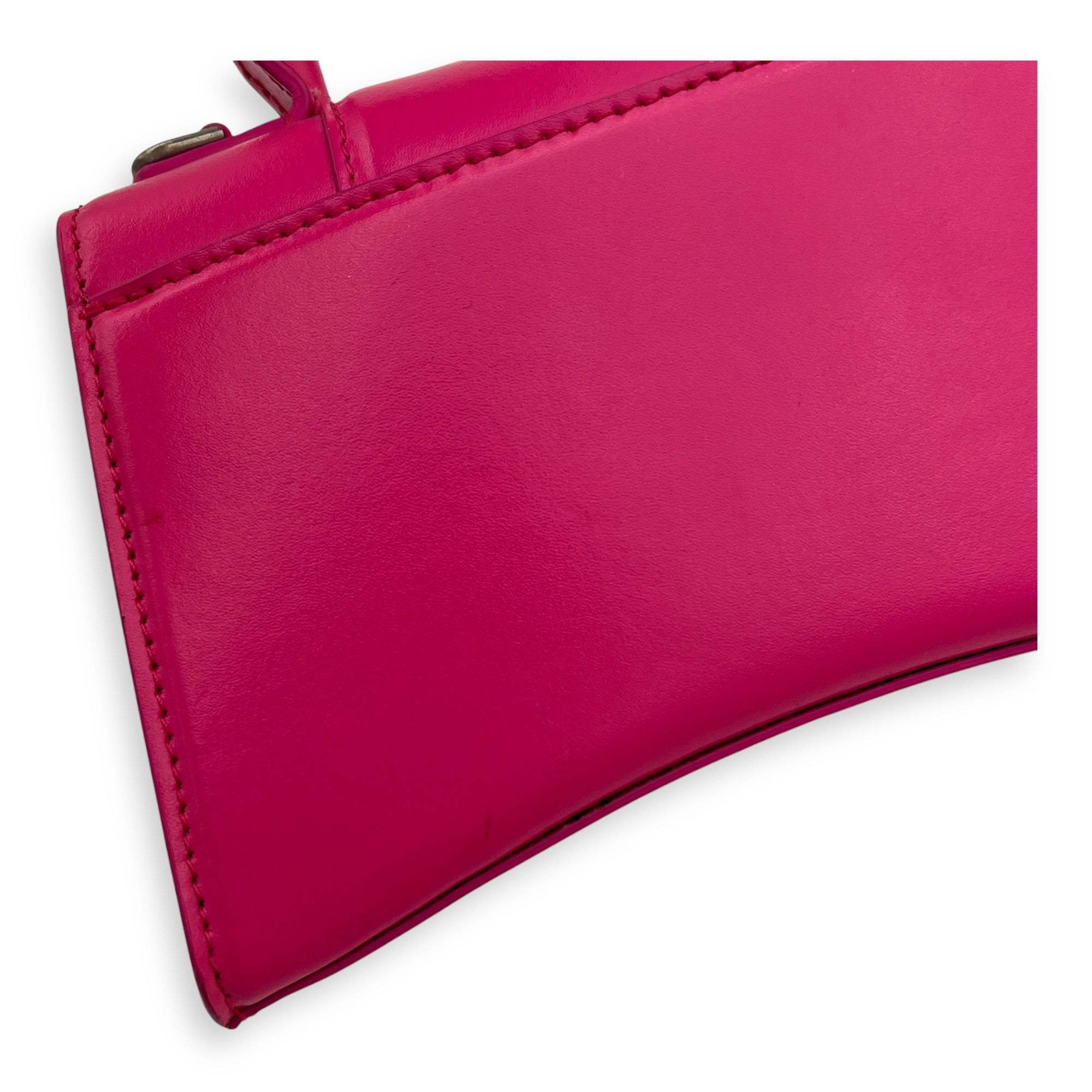 Hourglass XS Top handle bag in Calfskin, Silver Hardware - Image 10