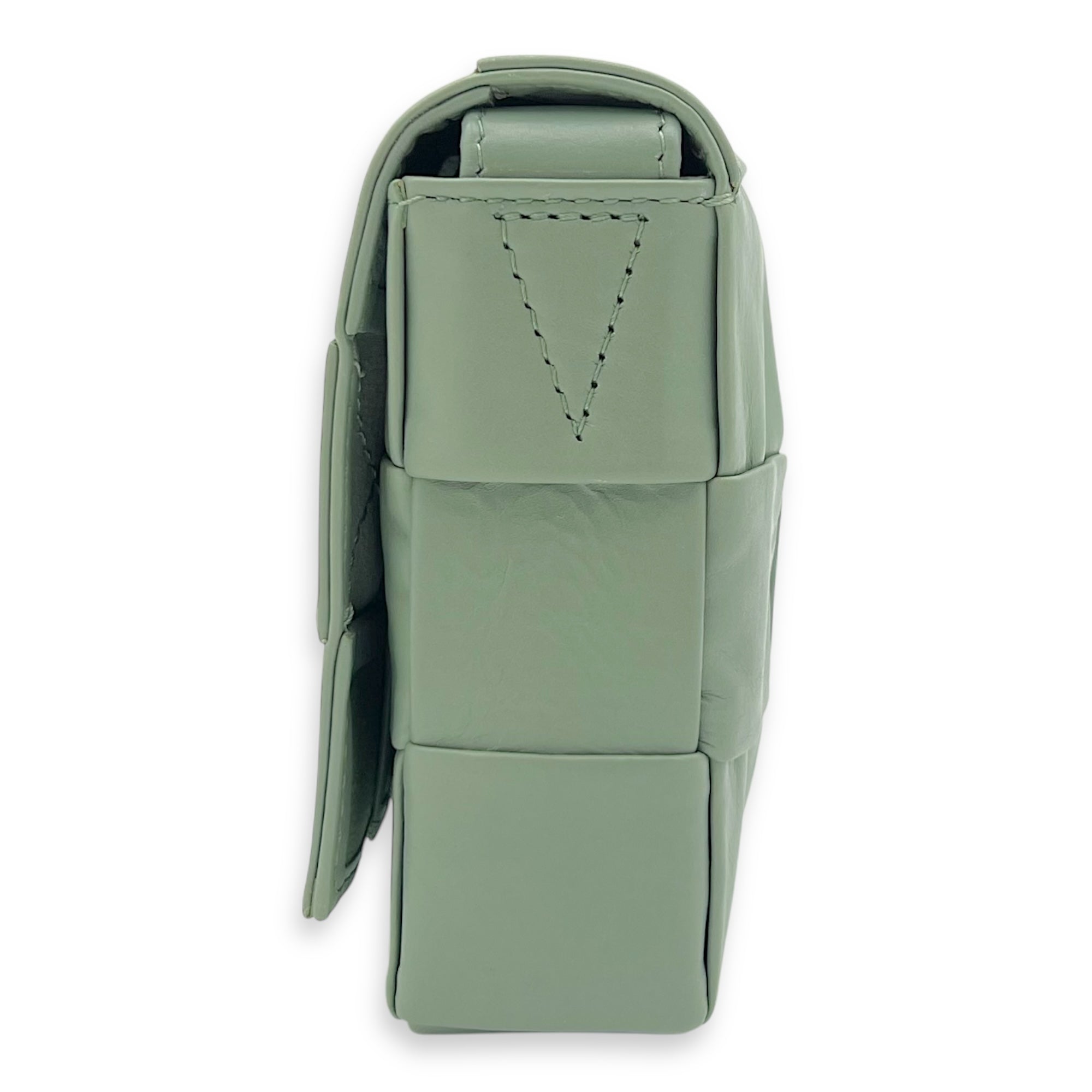 Cassette Crossbody Bag Green in Calfskin - Image 4