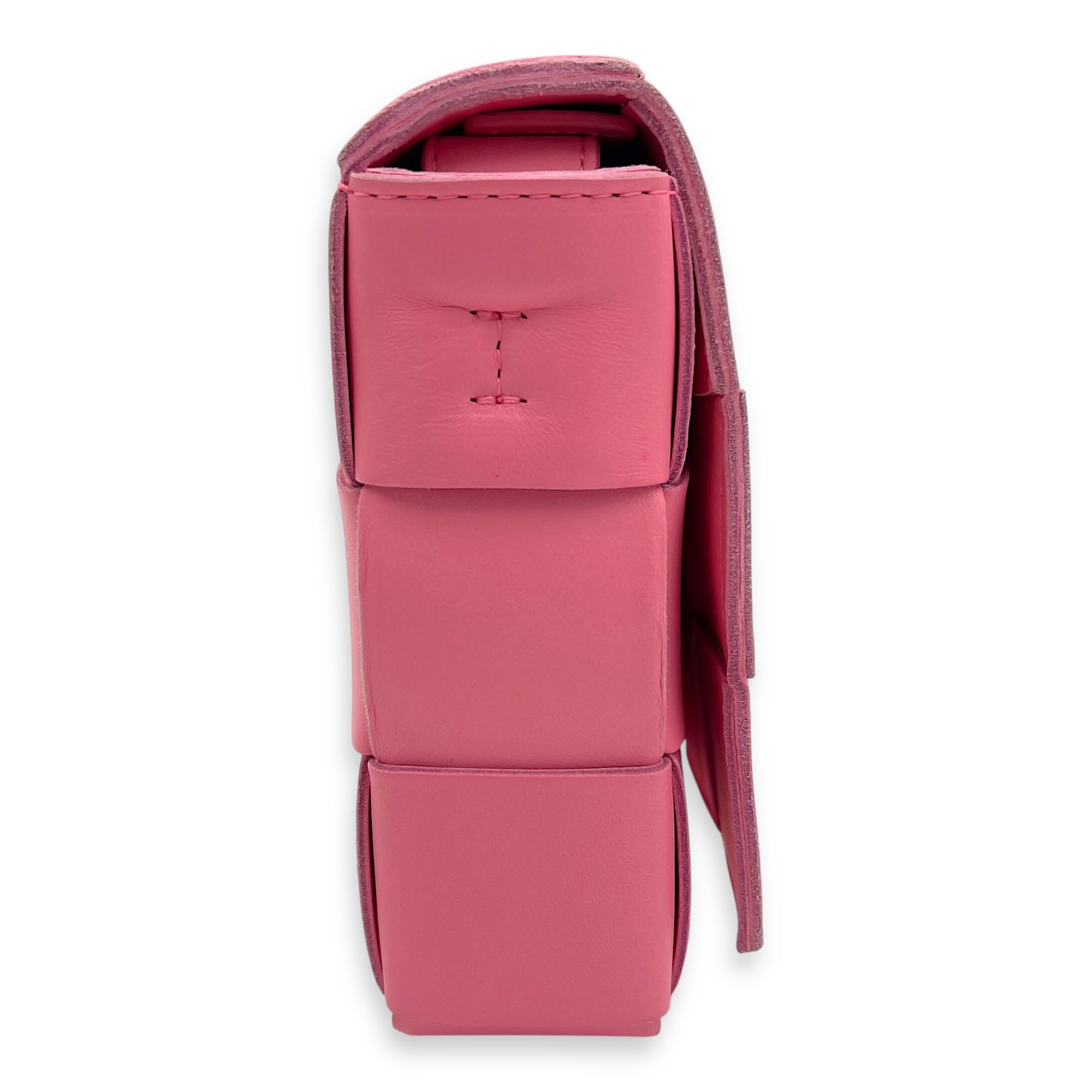 Cassette Pink Crossbody Bag in Lambskin - Image 6