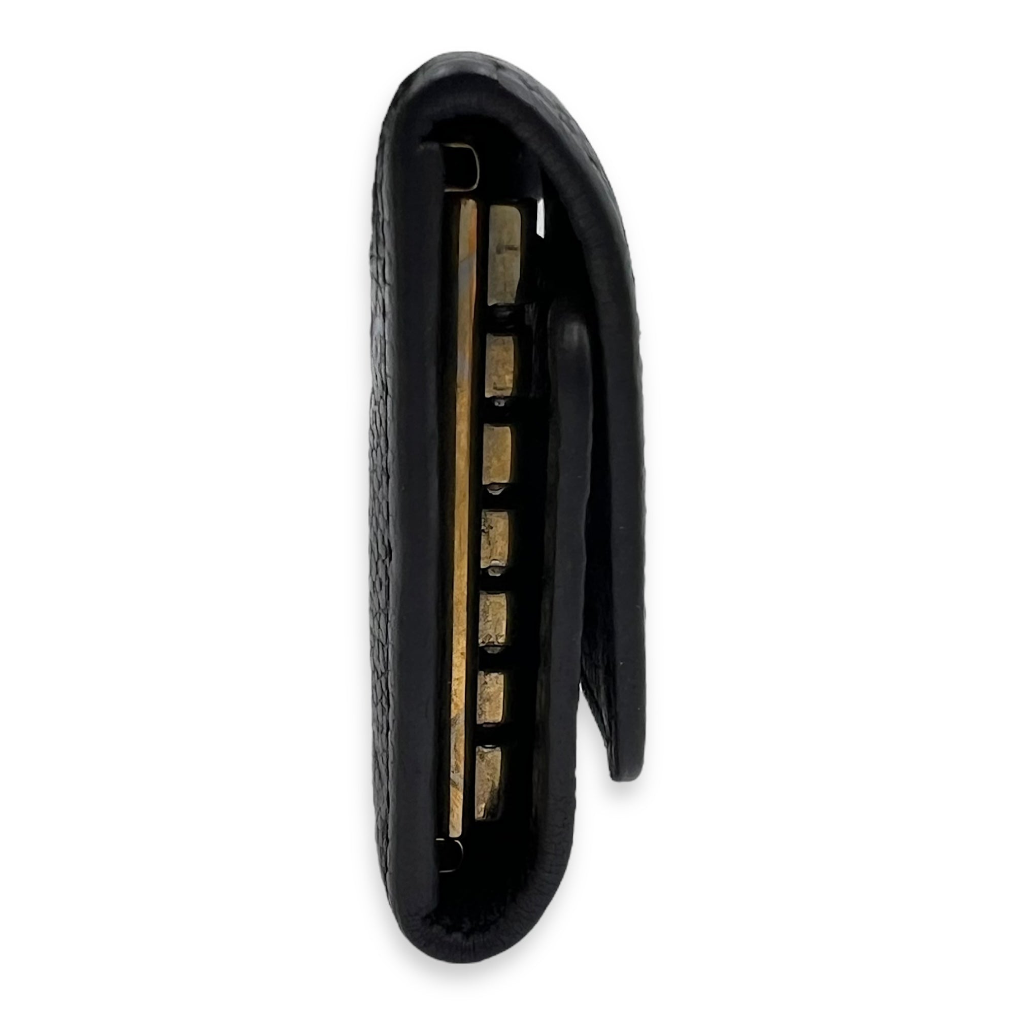 Key Pouch Black in Empreinte Leather, Gold hardware - Image 4
