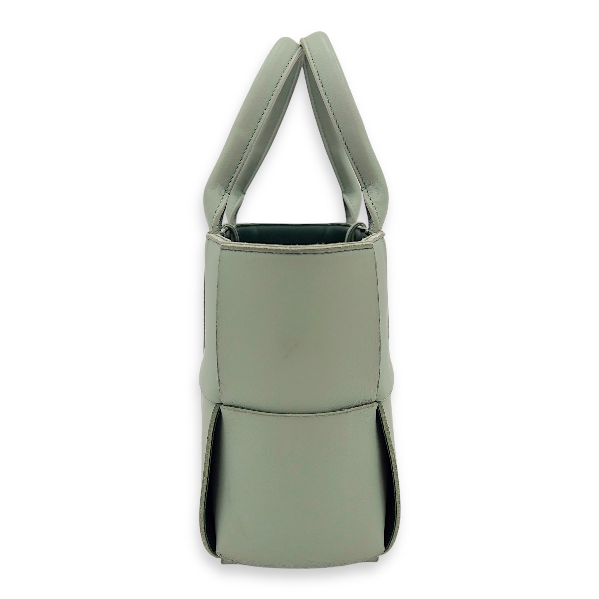 Arco Top Handle Bag Green in Lambskin - Image 7