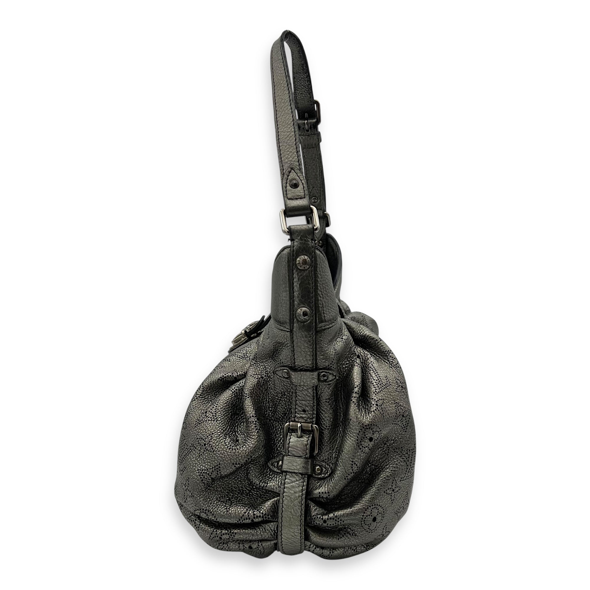 Mahina Shoulder Bag Silver in Calfskin, Silver hardware - Image 5