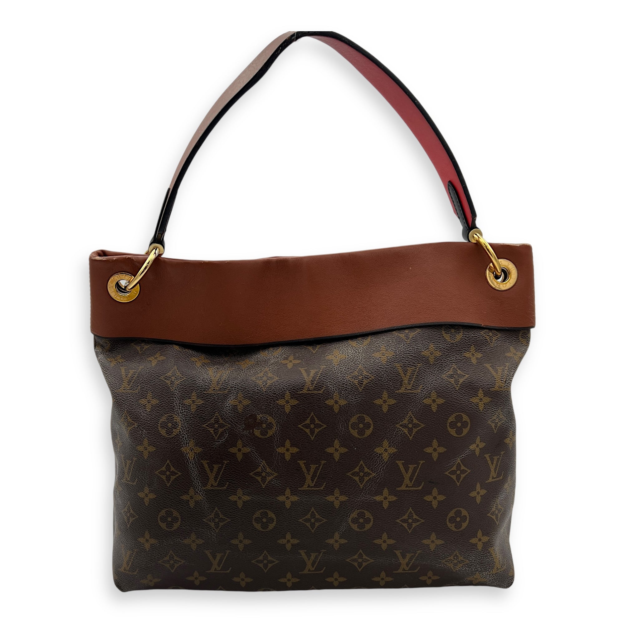 Tuileries Besace Brown Top Handle Bag in Monogram Coated Canvas, Gold hardware - Image 3