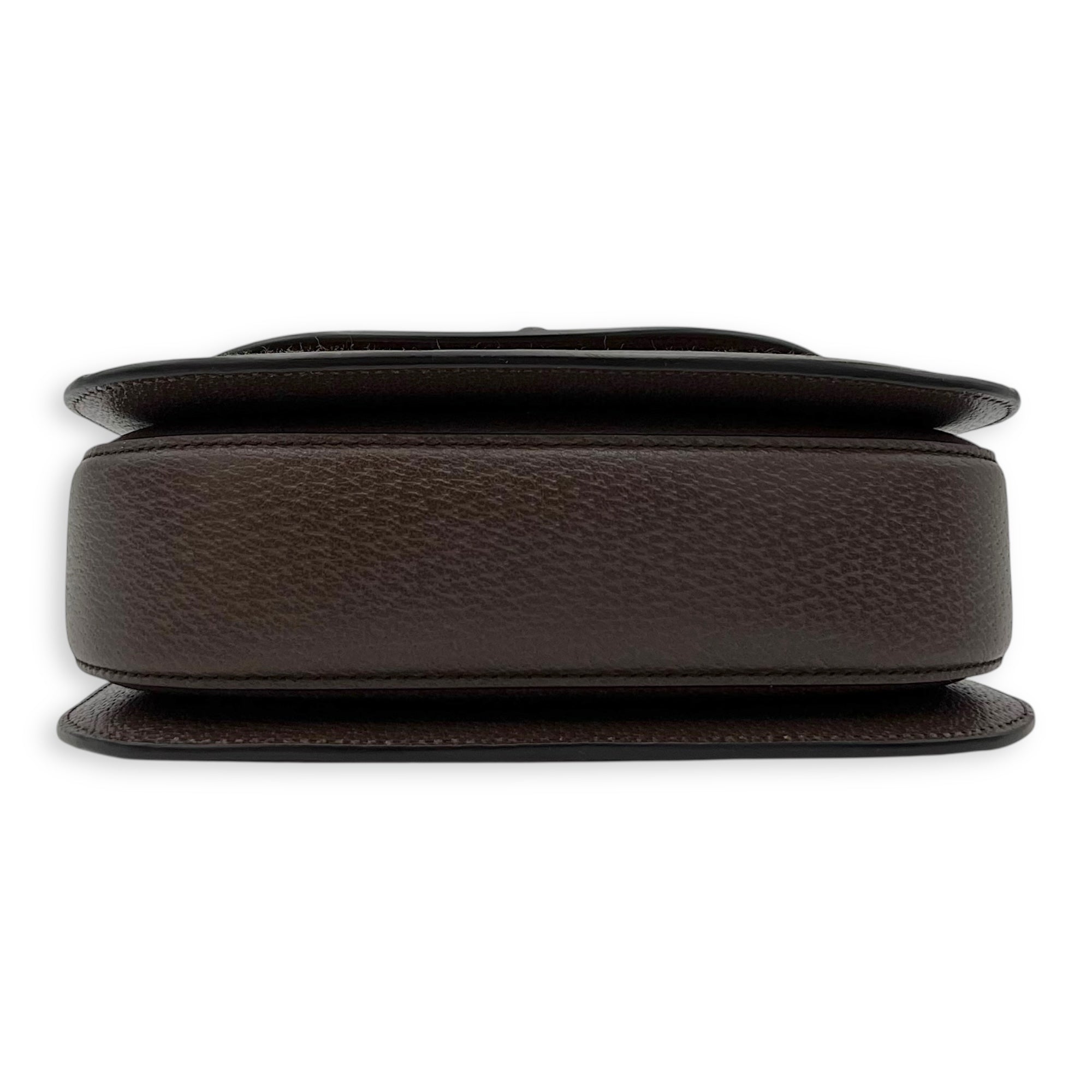 Bamboo Top Handle Bag Brown in Canvas, Gold hardware - Image 6