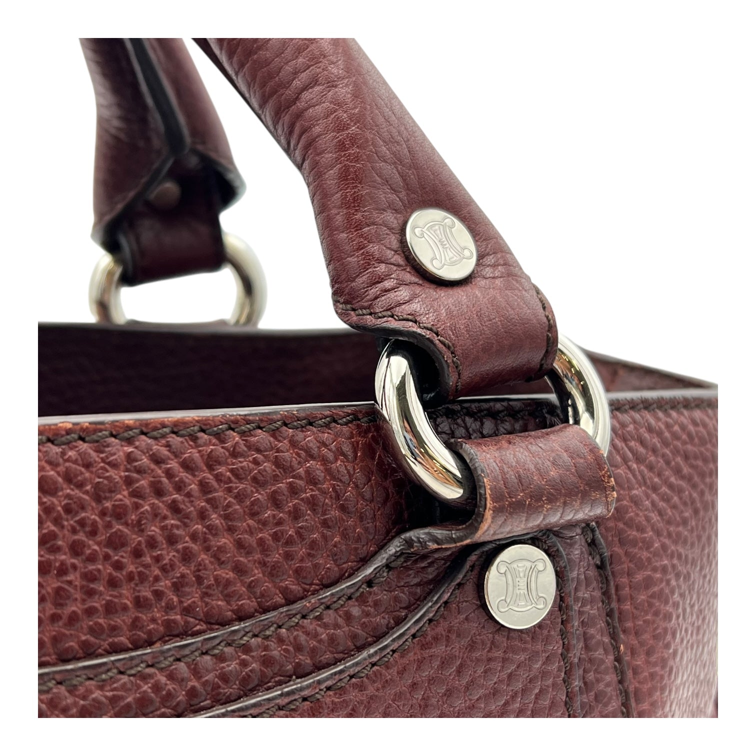 Boogie Top Handle Bag Brown in Calfskin, Silver hardware - Image 7
