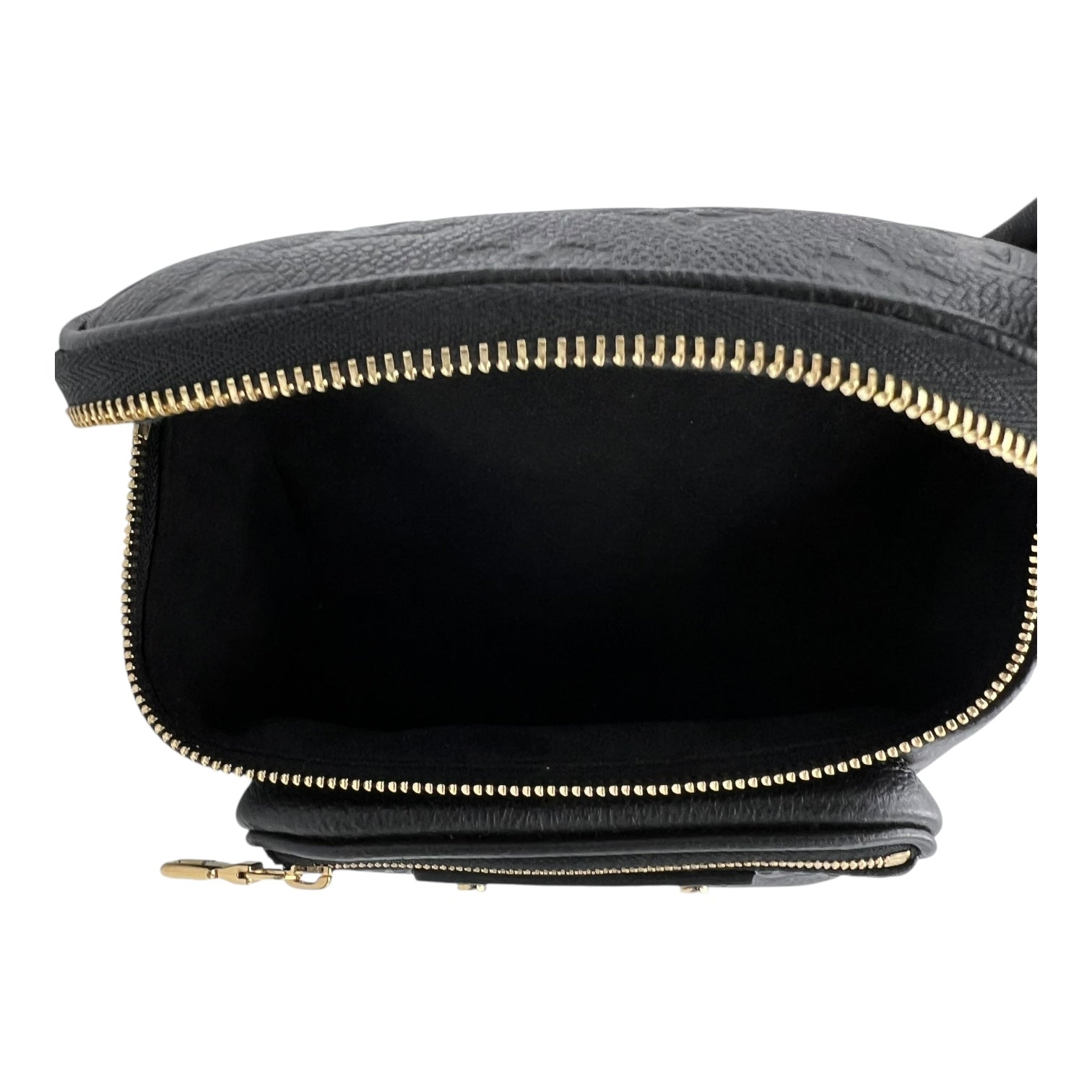 BumBag Belt Bag Black in Empreinte Leather, Gold hardware - Image 7