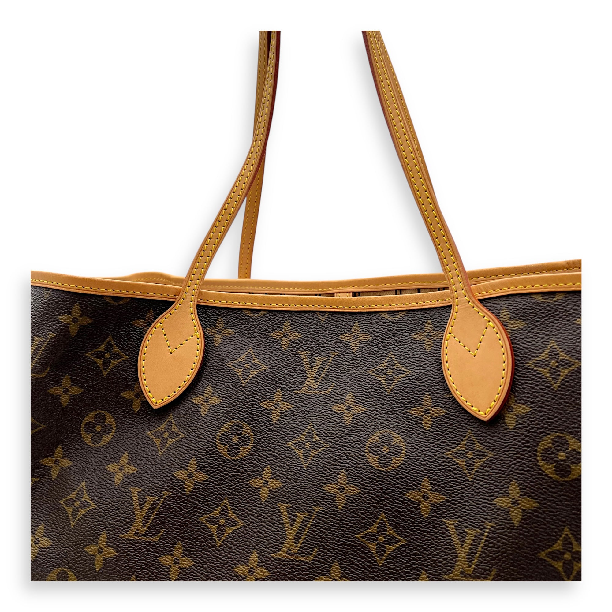 Neverfull Tote Bag GM Brown in Coated Canvas, Gold hardware - Image 8