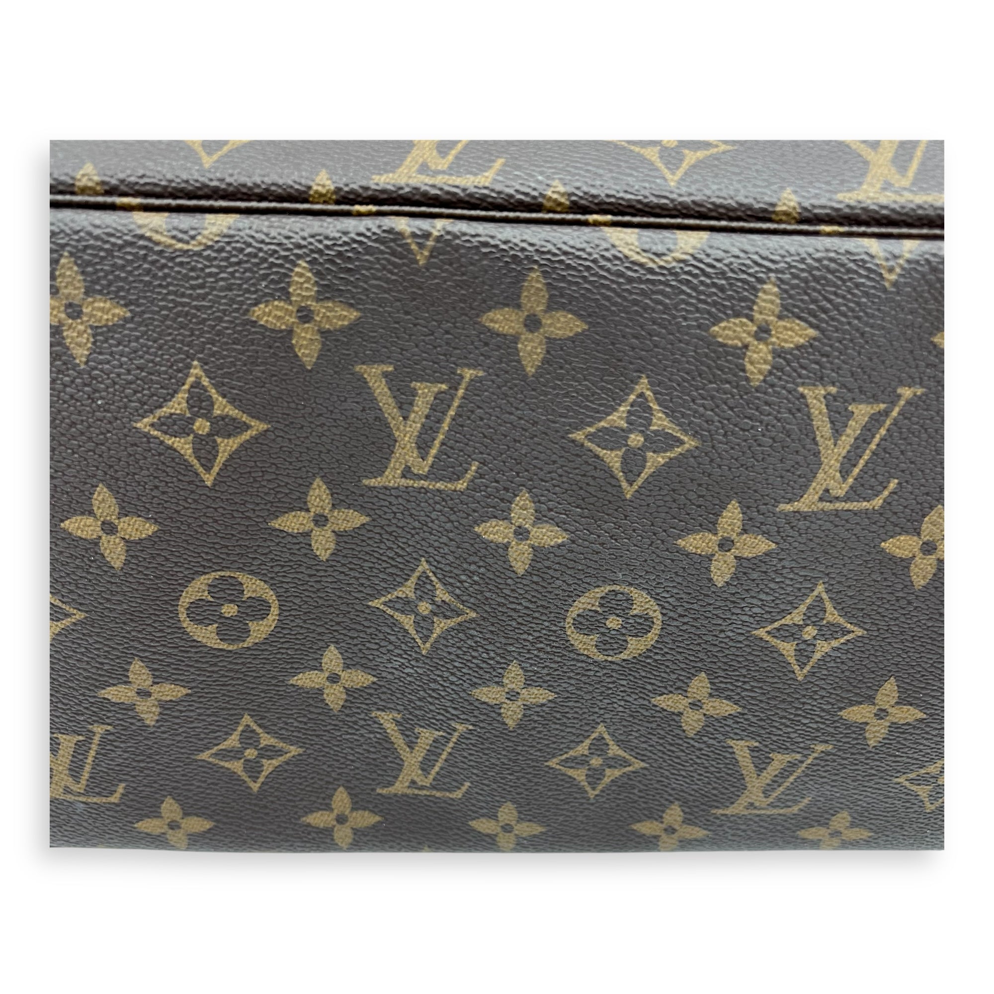 Neverfull MM Brown Tote Bag in Monogram Coated Canvas, Gold hardware - Image 10