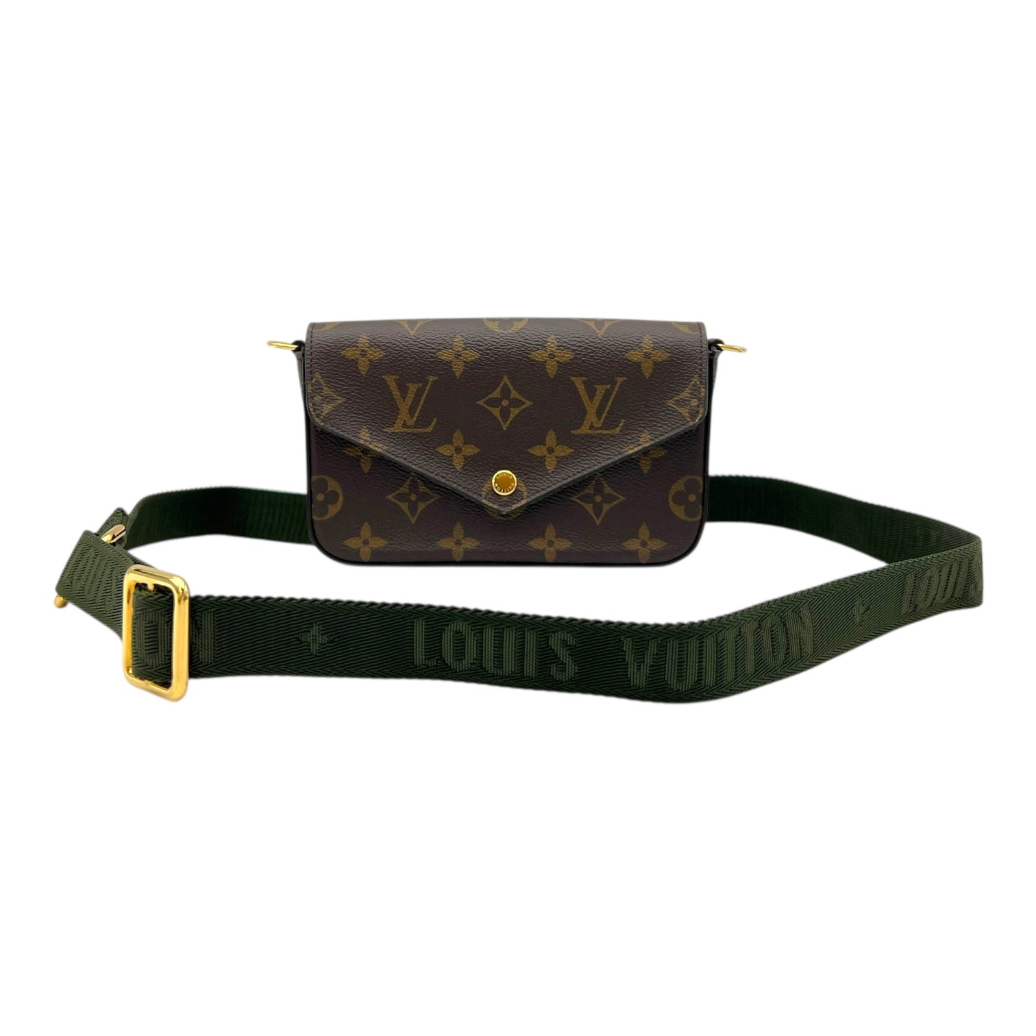 Felicie Strap and Go Wallet On Chain Brown in Monogram Coated Canvas, Gold hardware - Image 8
