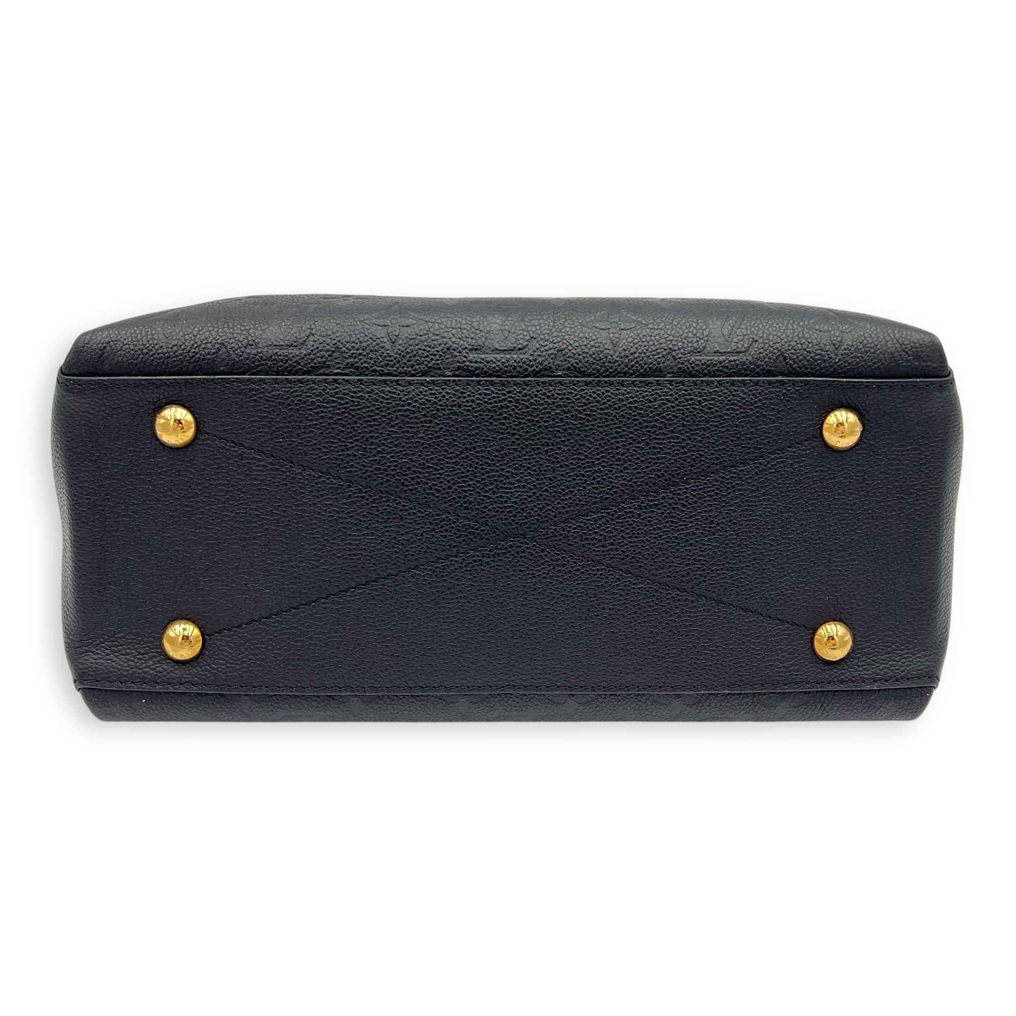 Georges Top Handle Bag Black in Empreinte Leather, Gold hardware - Image 6