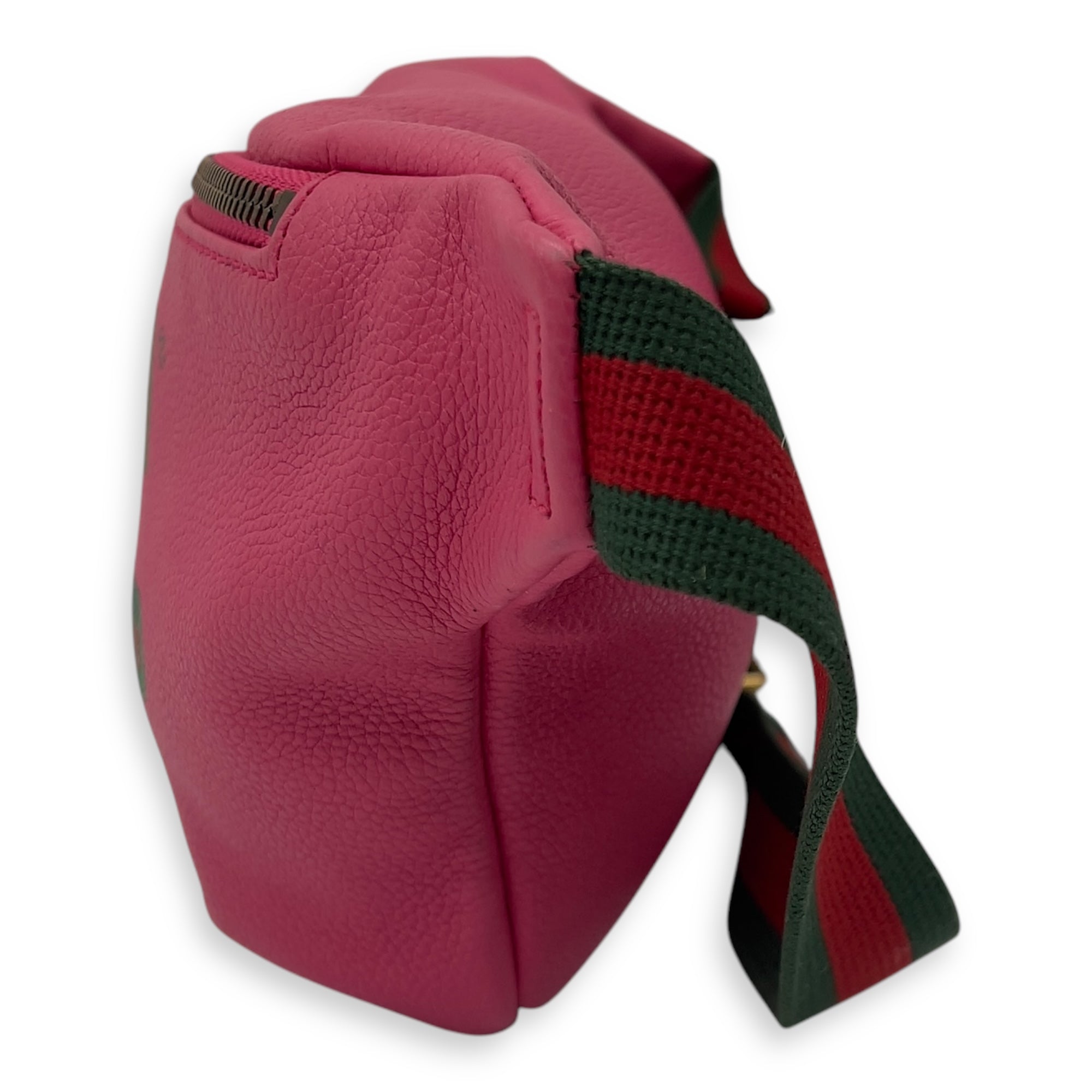 Logo Belt Bag Pink in Calfskin, Silver hardware - Image 6