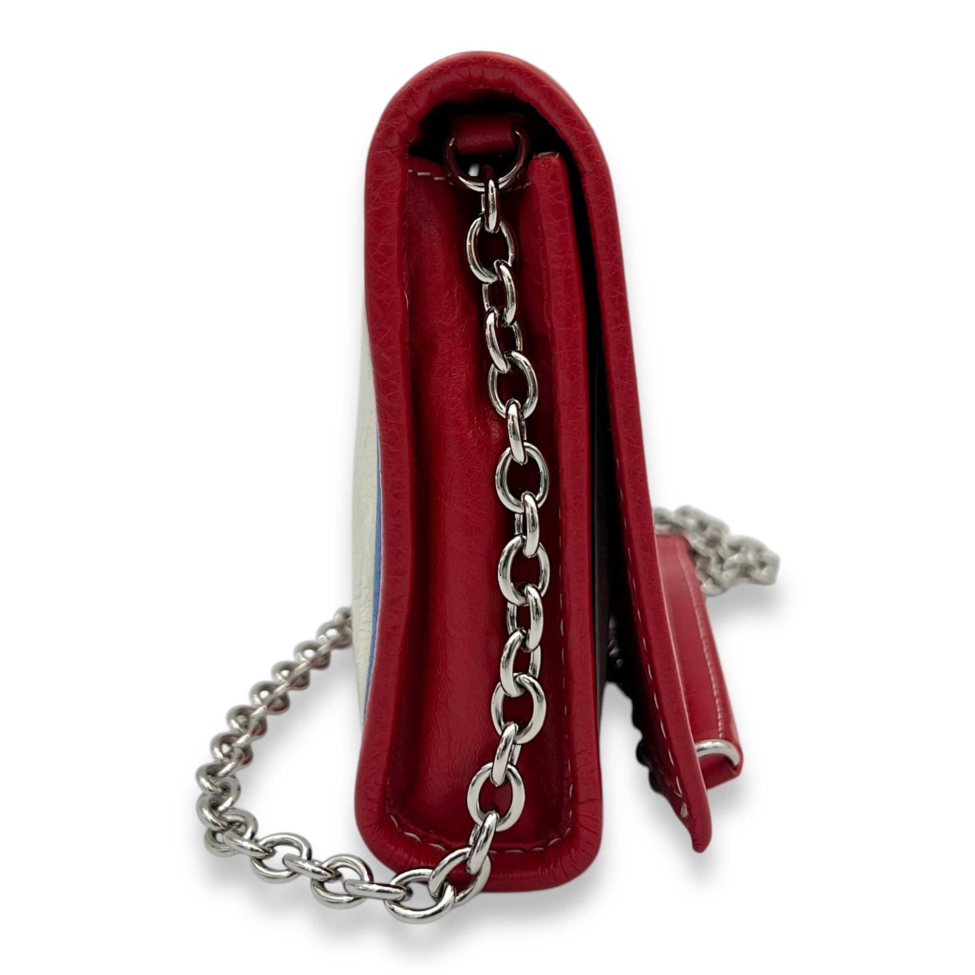 Bazar Crossbody Bag Multi-colour in Calfskin, Silver hardware - Image 4