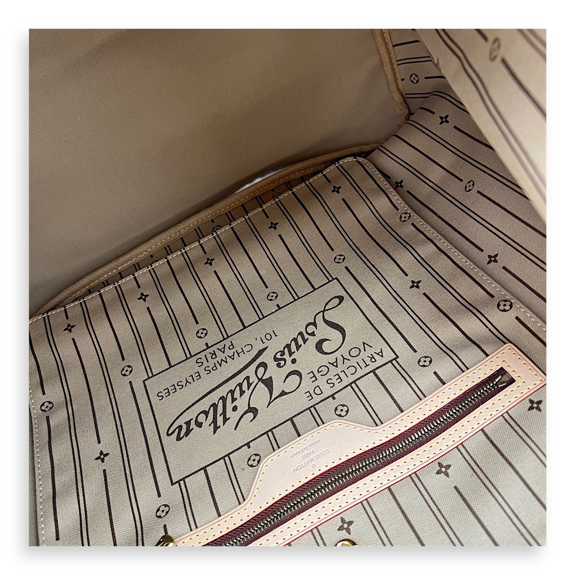 Neverfull Tote Bag GM Brown in Coated Canvas, Gold hardware - Image 12