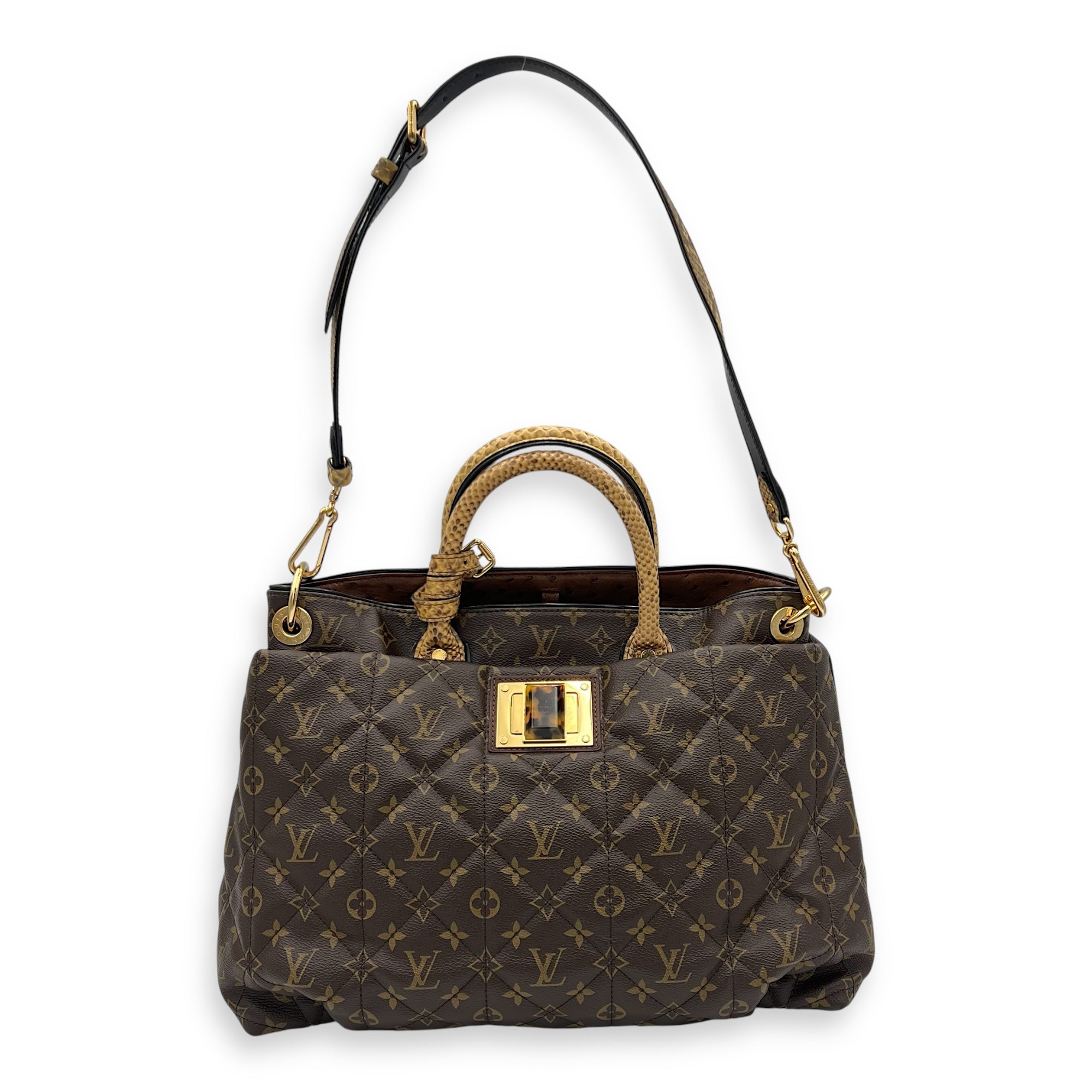 Etoile Exotique Top Handle Bag GM Brown in Monogram Coated Canvas, Gold hardware - Image 12