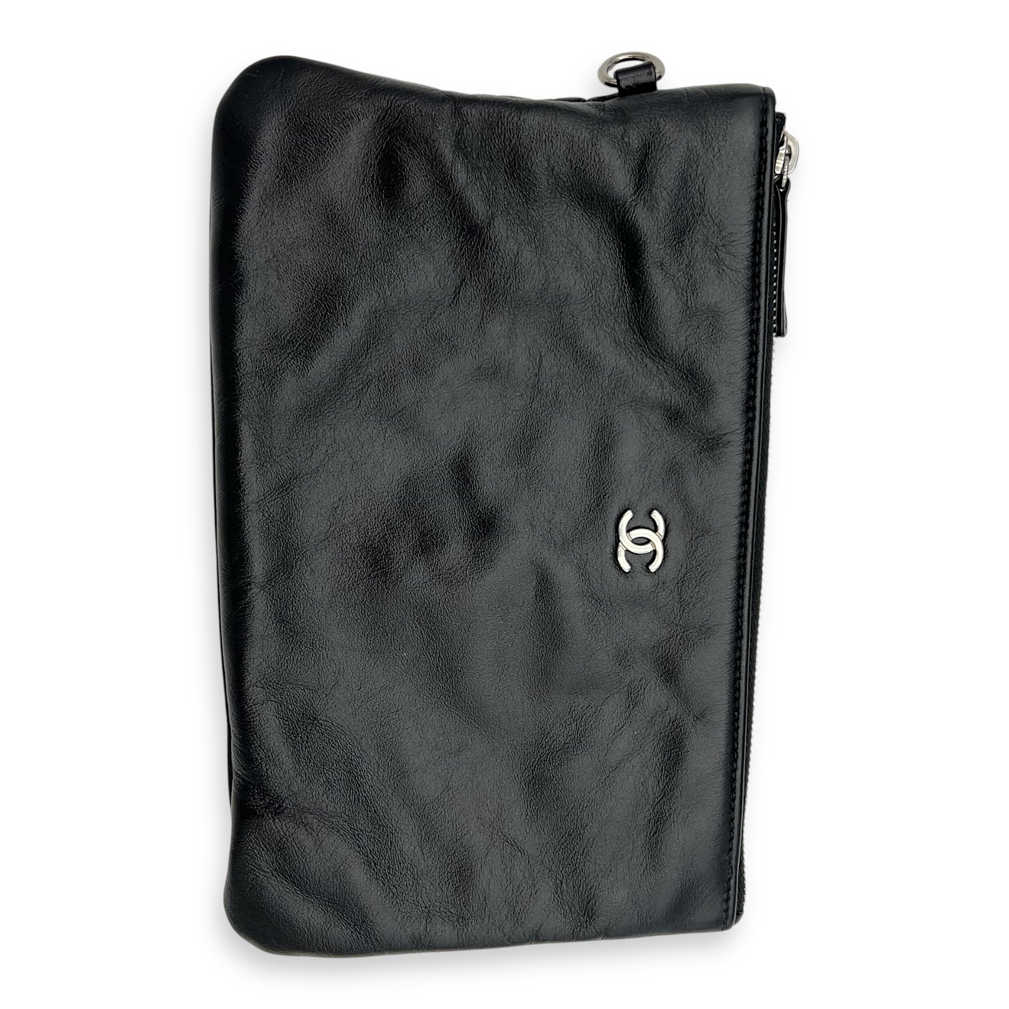 22 Tote Shoulder Bag Small Black in Calfskin, Silver hardware - Image 10