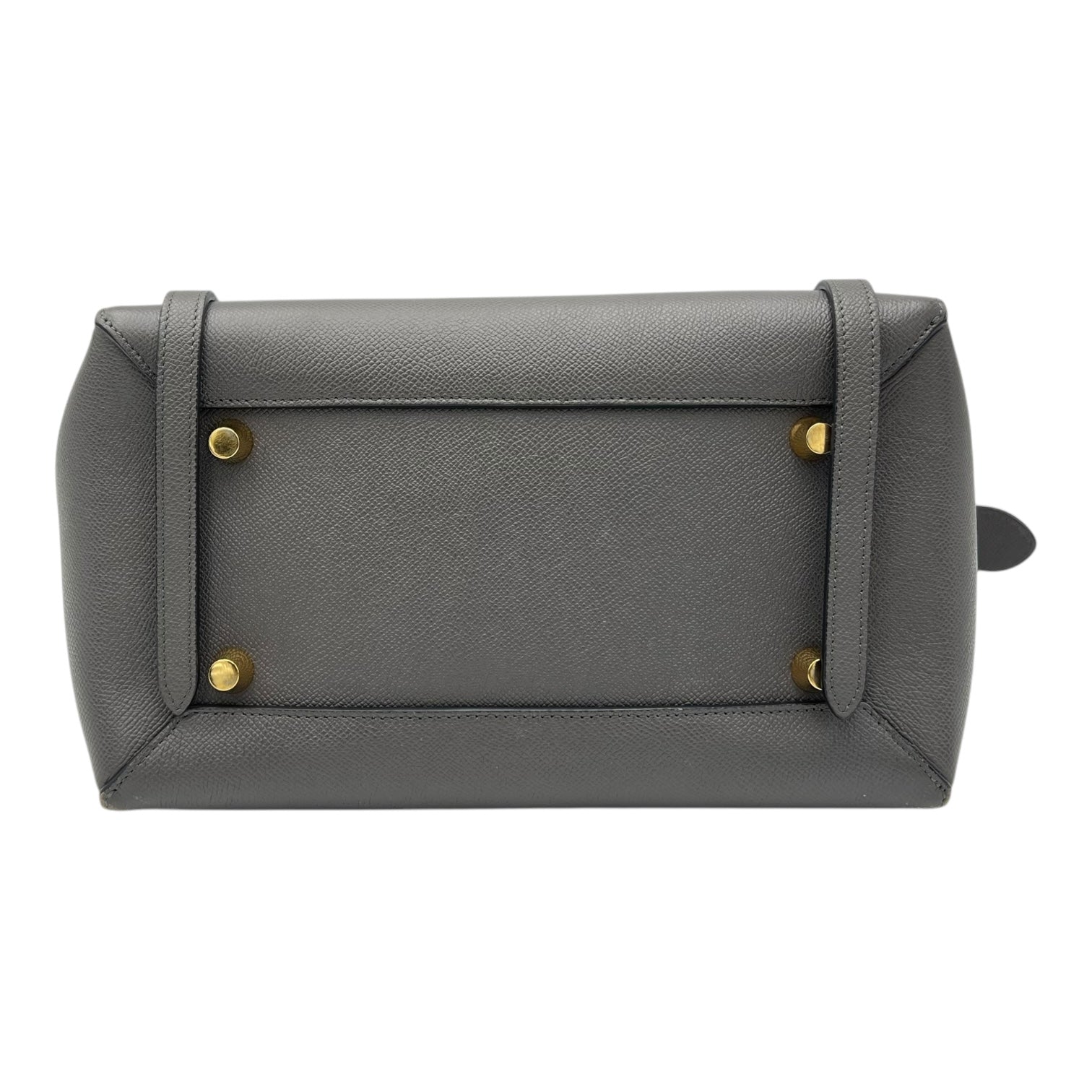 Belt Bag Mini Grey Top Handle Bag in Calfskin, Gold hardware - Image 6