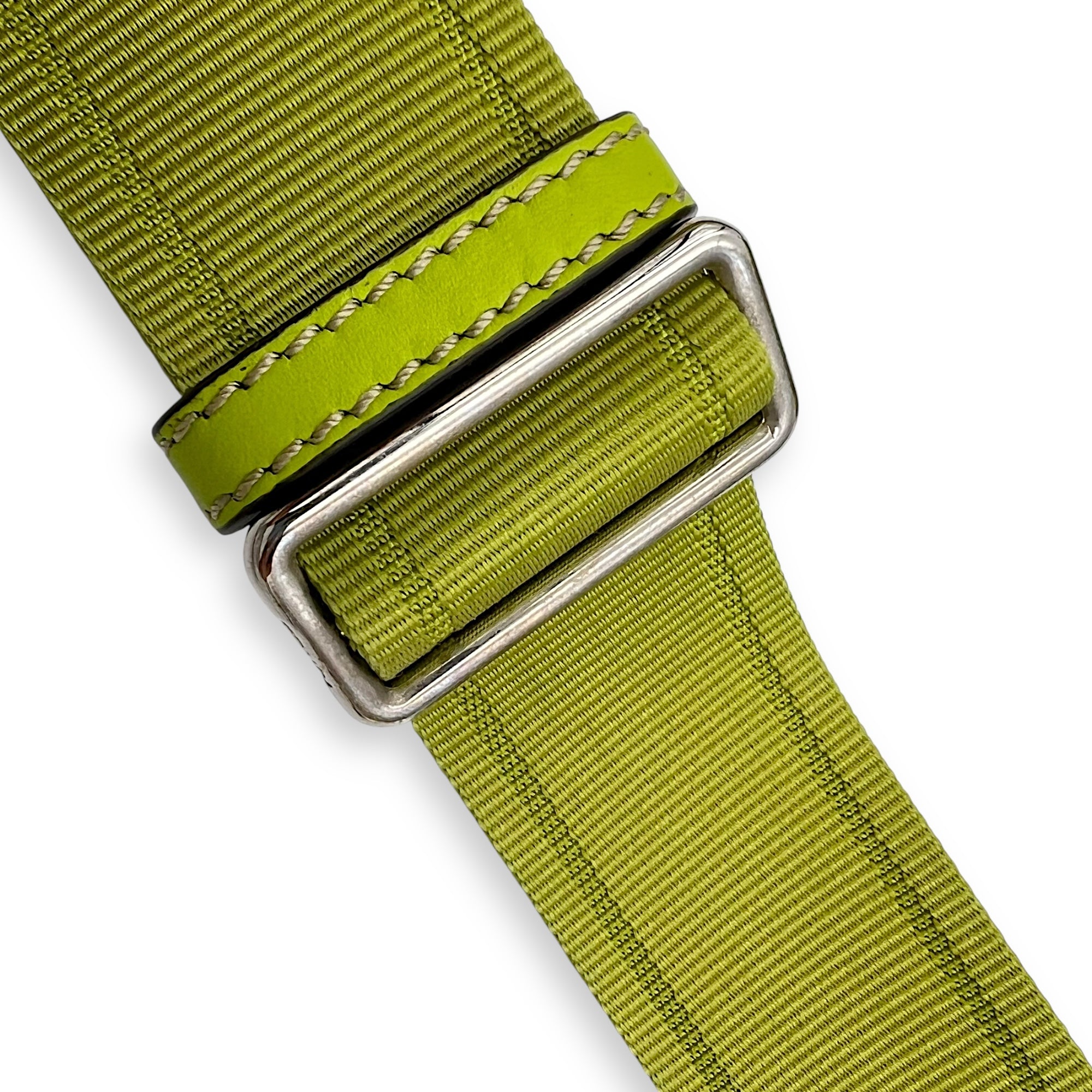 Baguette Green Crossbody Bag in Calfskin, Silver hardware - Image 15