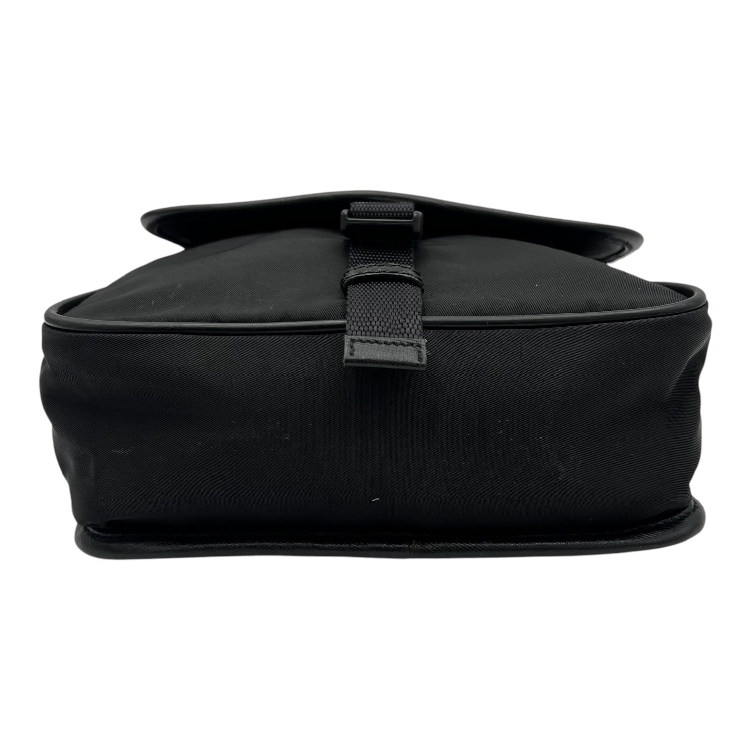 Logo Crossbody Bag Black in Nylon, Silver hardware - Image 6