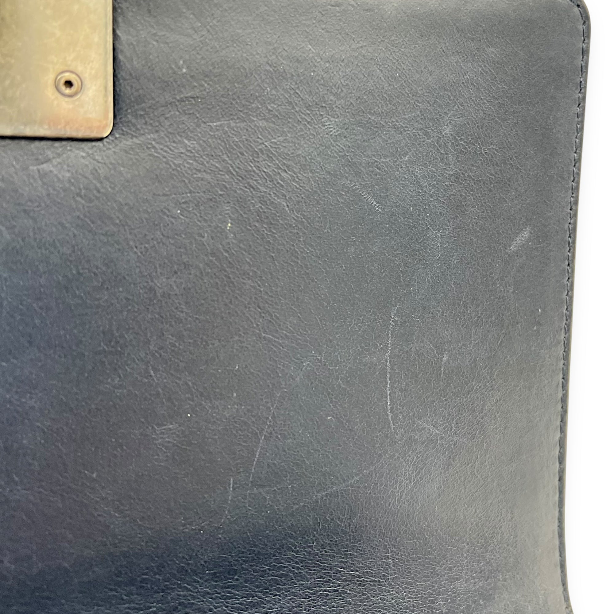 Boy Medium Blue Shoulder Bag in Lambskin, Ruthenium hardware - Image 16