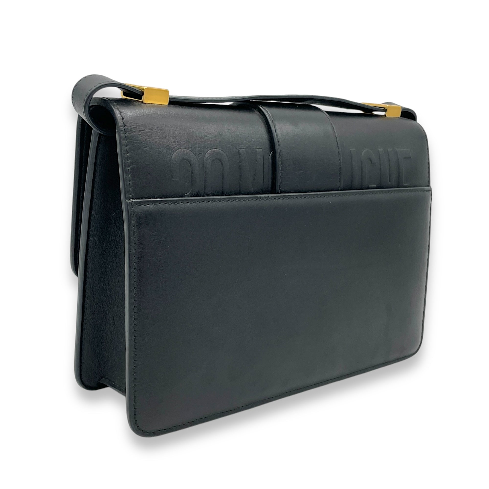 Montaigne Crossbody Bag Black in Calfskin, Gold hardware - Image 5
