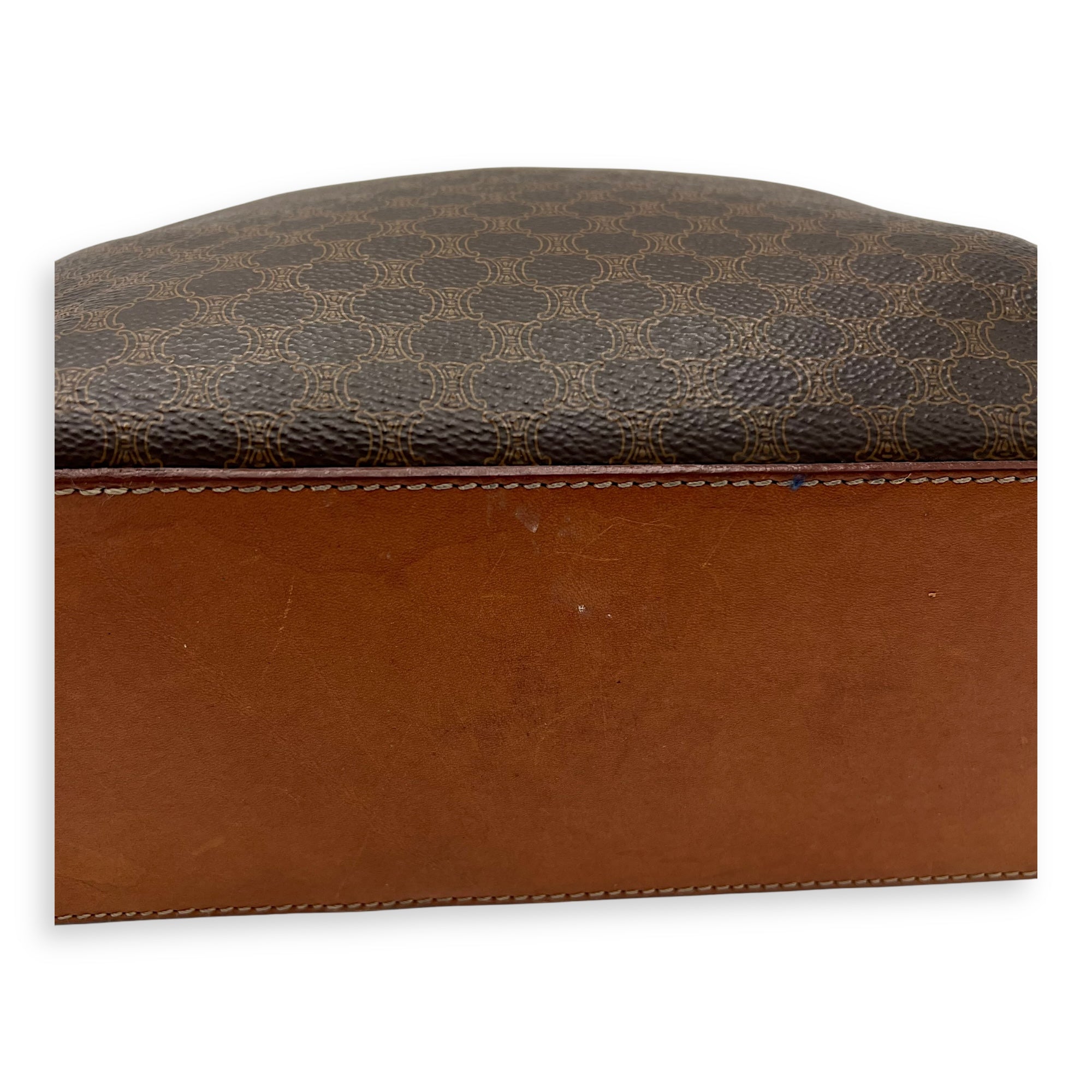 Macadam Top Handle Bag Brown in Coated Canvas, Gold hardware - Image 12