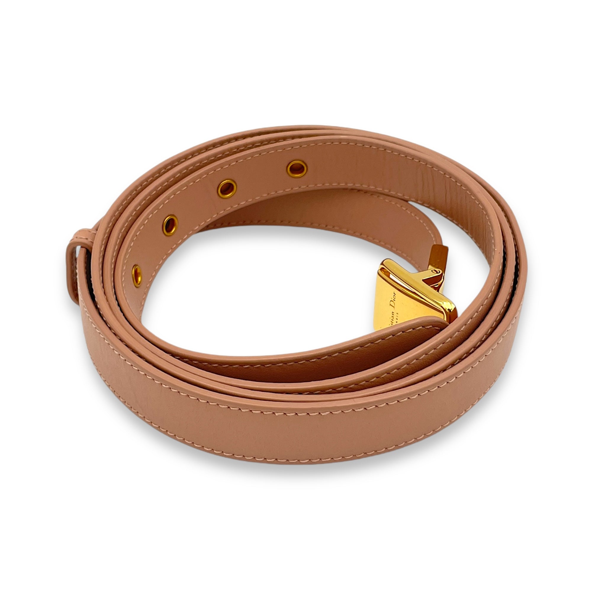 30 Montaigne Medium Pink Crossbody Bag in Calfskin, Gold hardware - Image 13