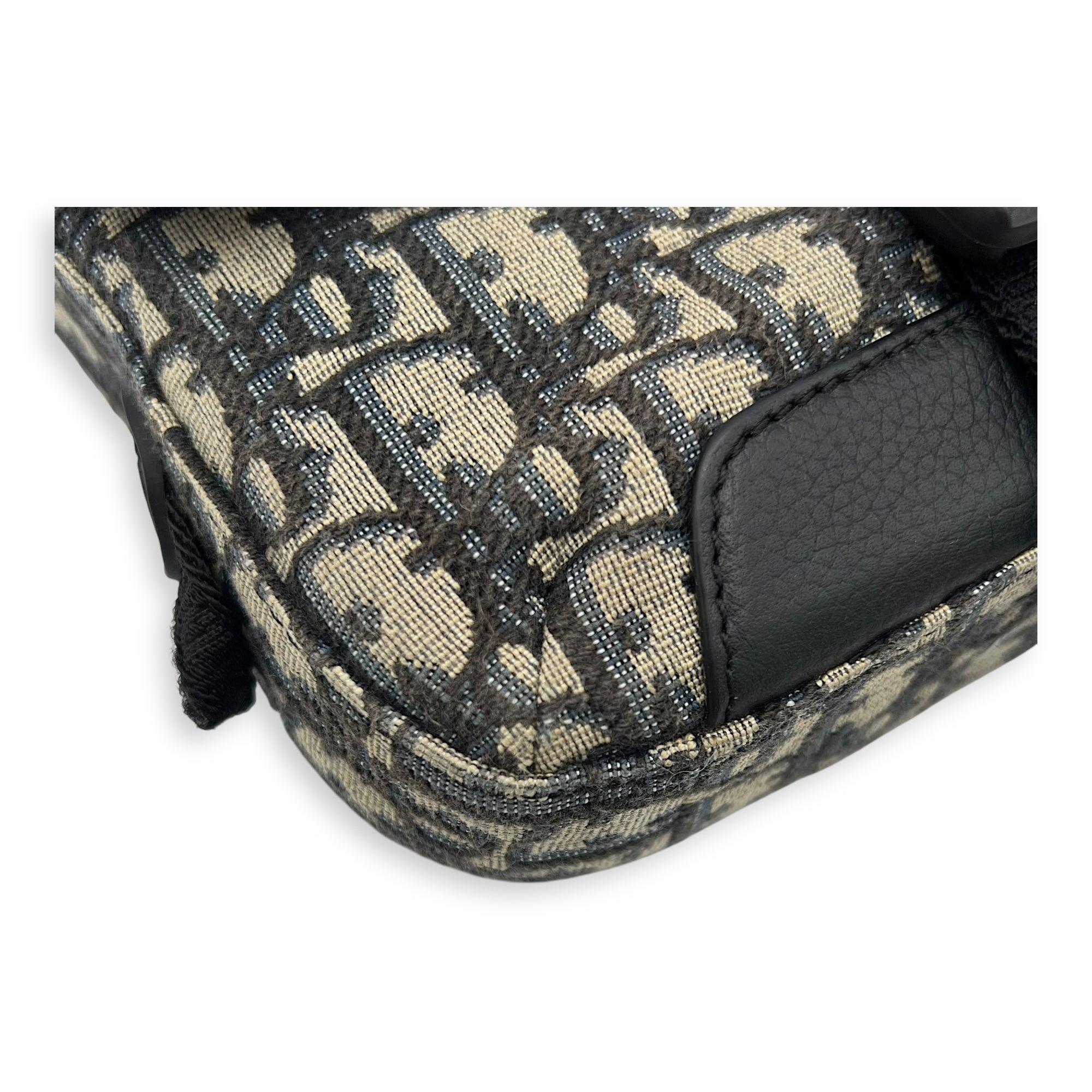 Oblique Blue Crossbody Bag in Jacquard, Silver hardware - Image 12