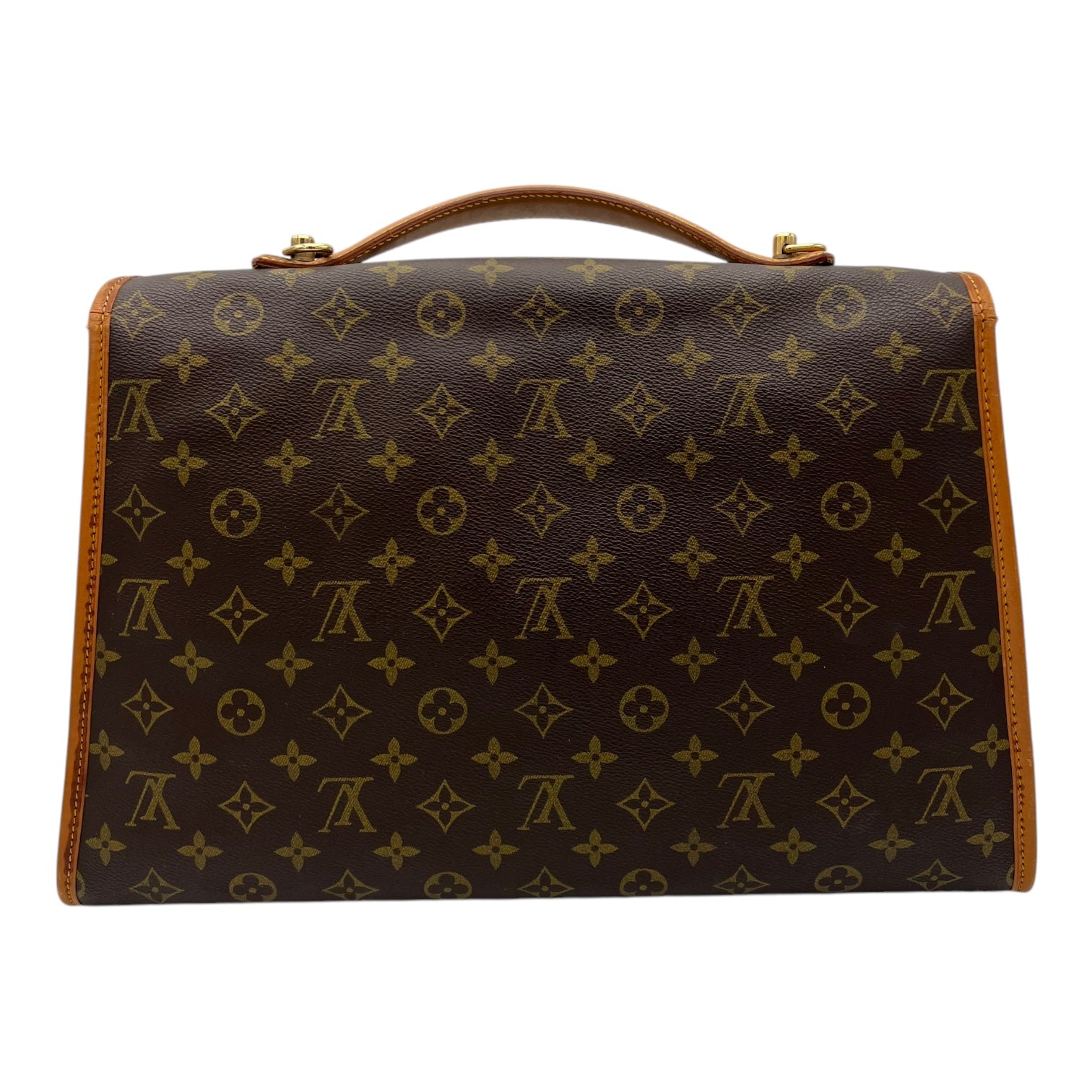 Beverly Top Handle Bag Brown in Monogram Coated Canvas, Gold hardware - Image 3
