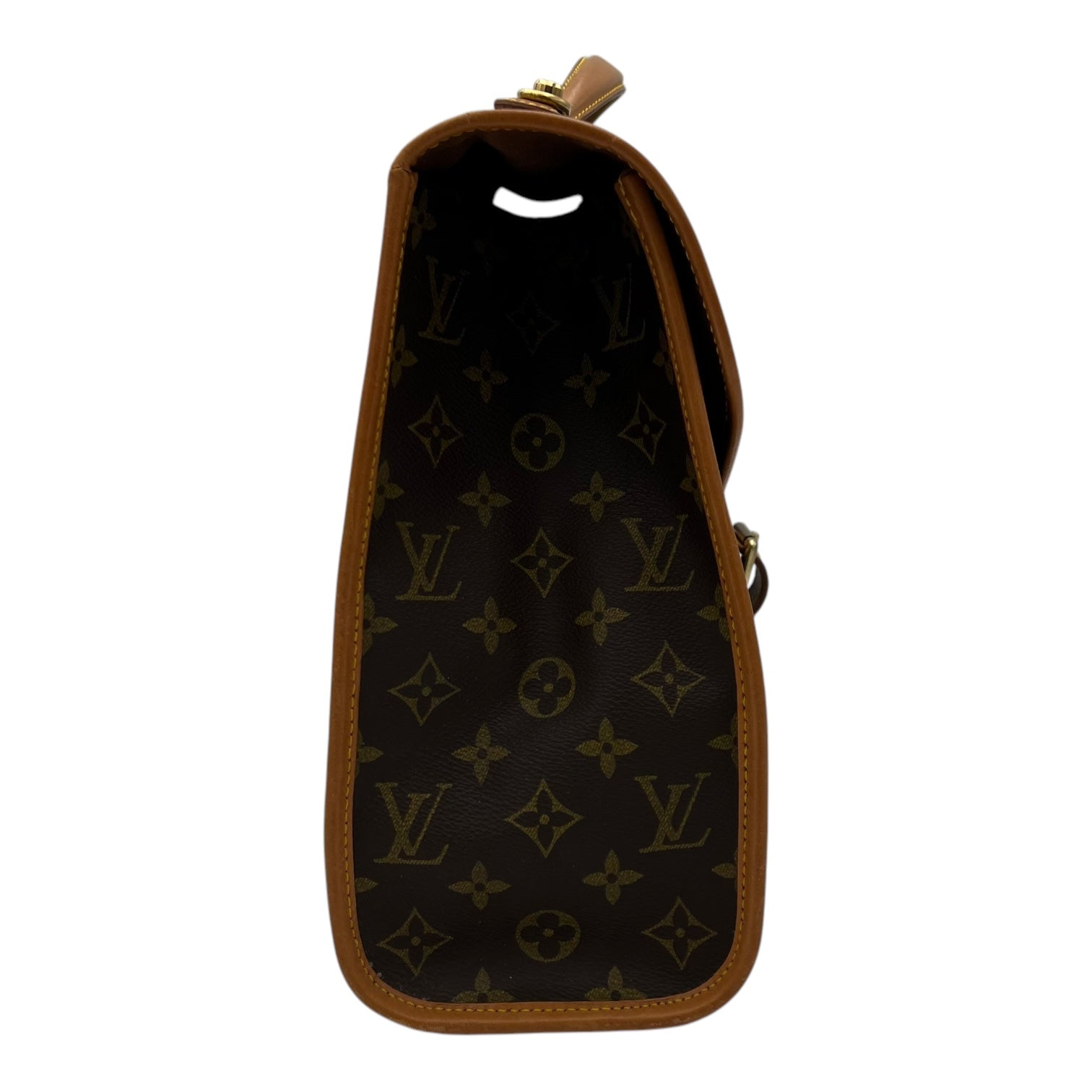 Beverly Top Handle Bag Brown in Monogram Coated Canvas, Gold hardware - Image 4