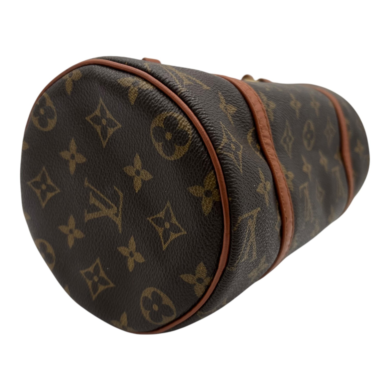 Papillon Top Handle Bag 26 Brown in Monogram Coated Canvas, Gold hardware - Image 11